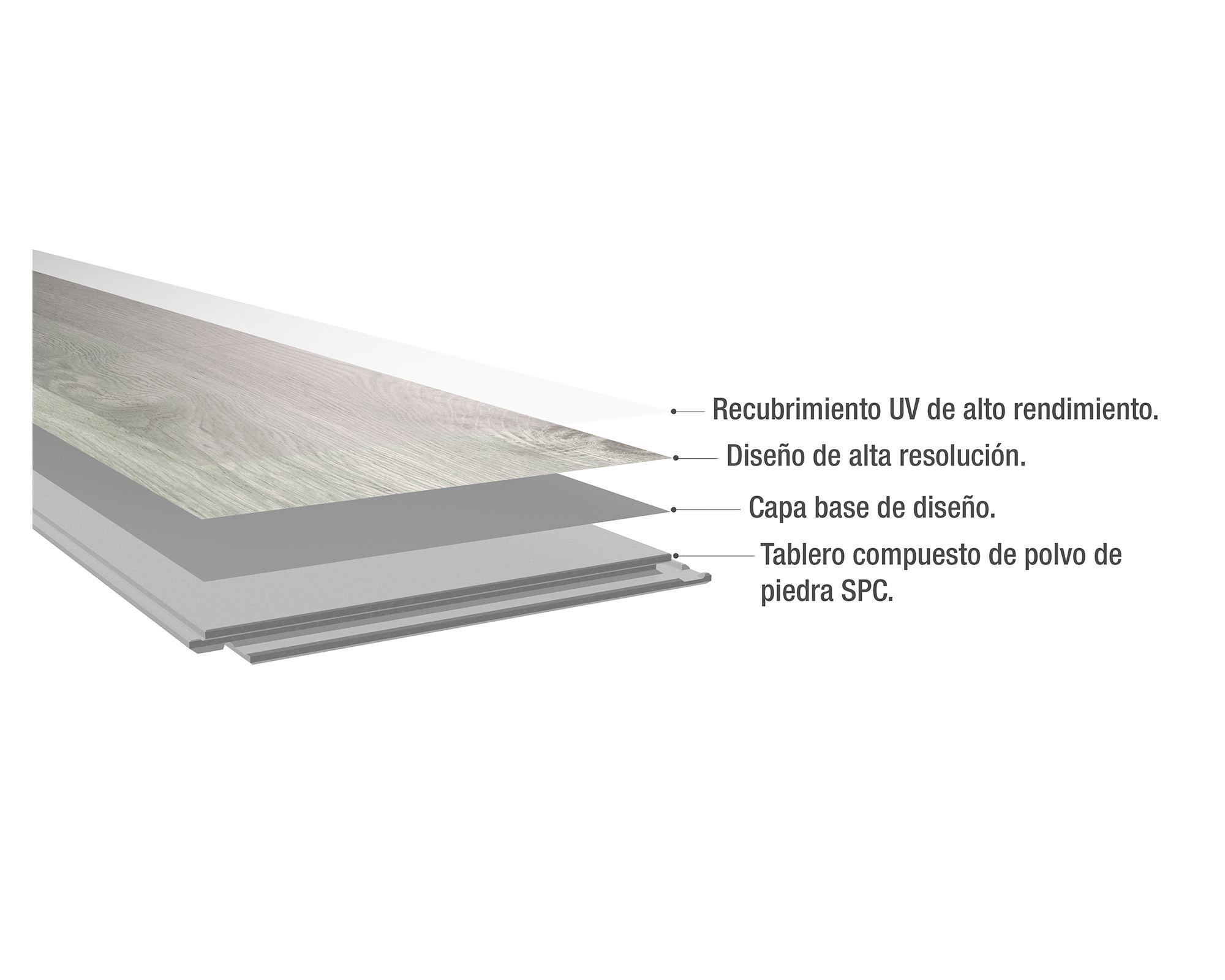 Piso vinílico SPC Solid Pro oak Siero 4 mm 3.02 m2-4