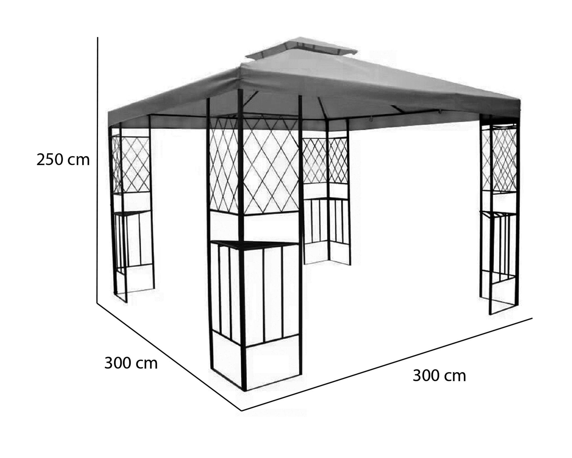 Toldo 300x300 cm Pergola marfil-2