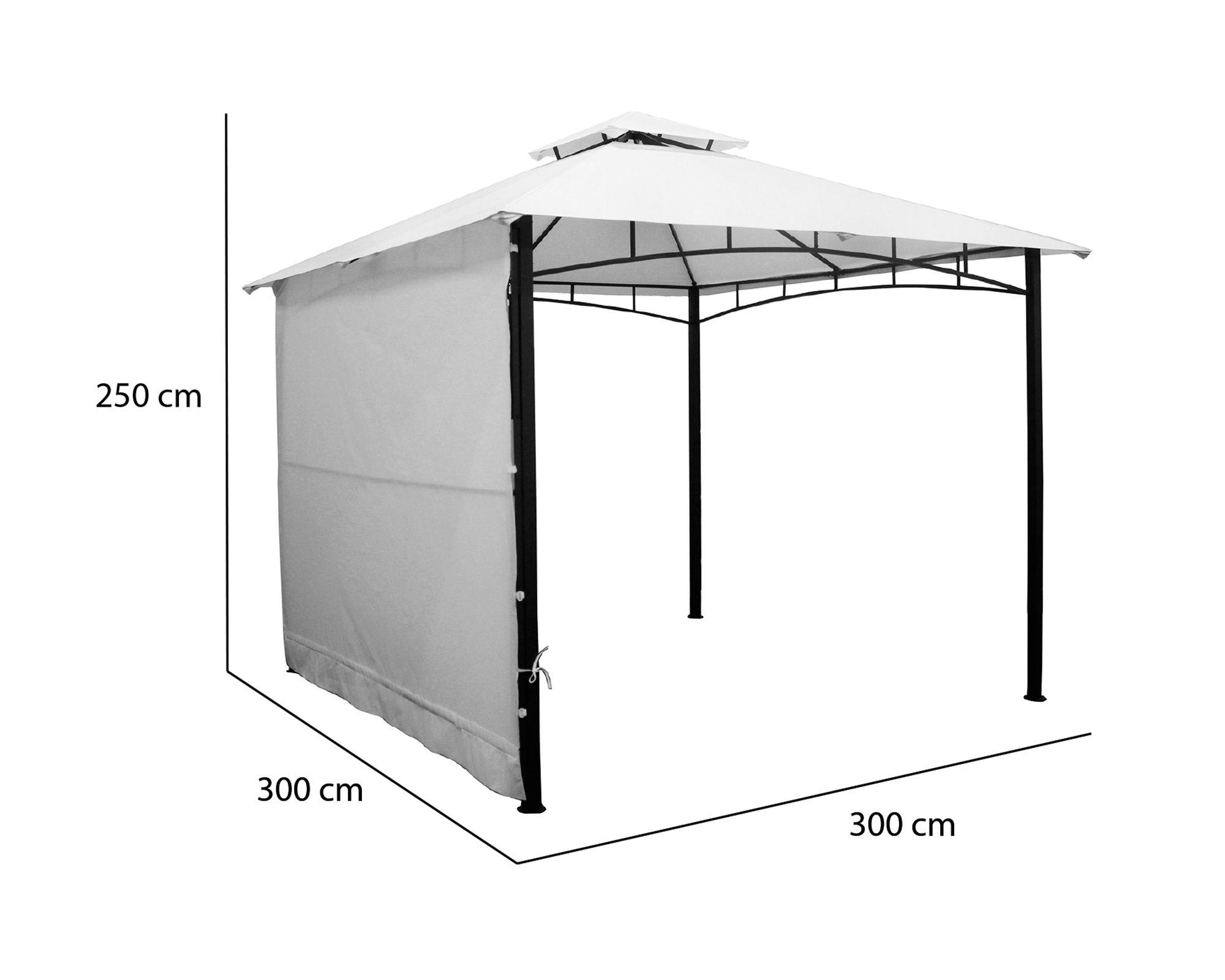 Toldo 300x300 cm Pergola Lateral marfil-4