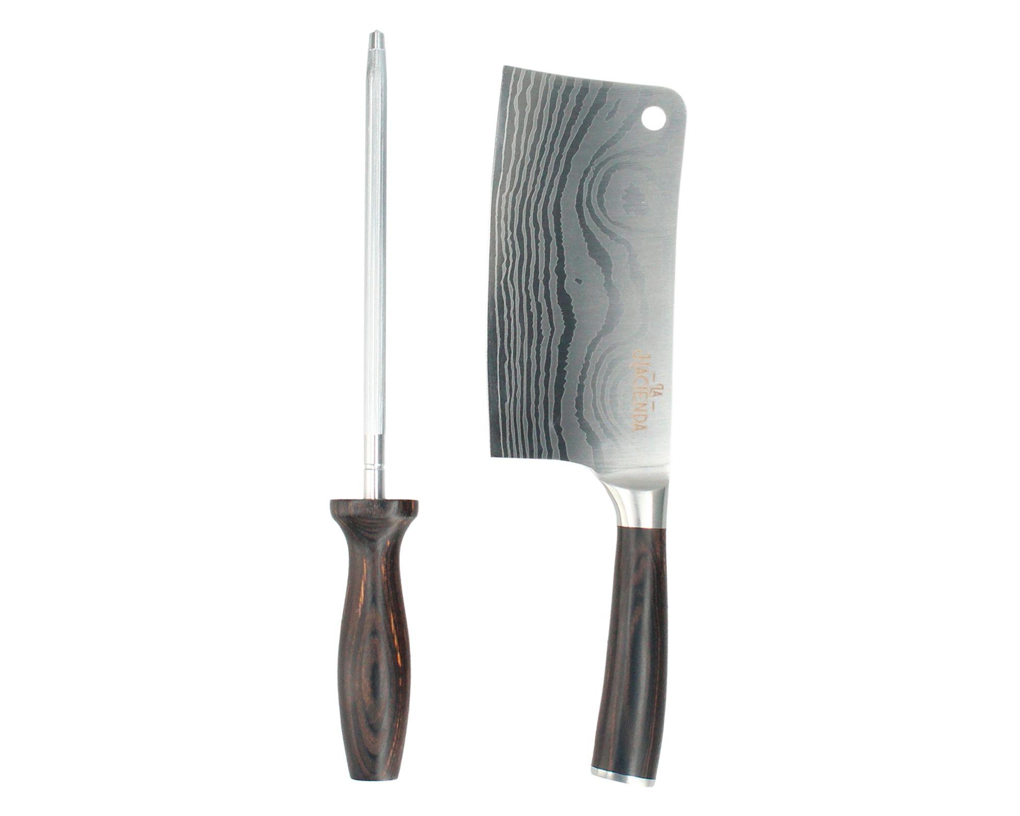 Cuchillo 17.5 cm + afilador 20 cm-0