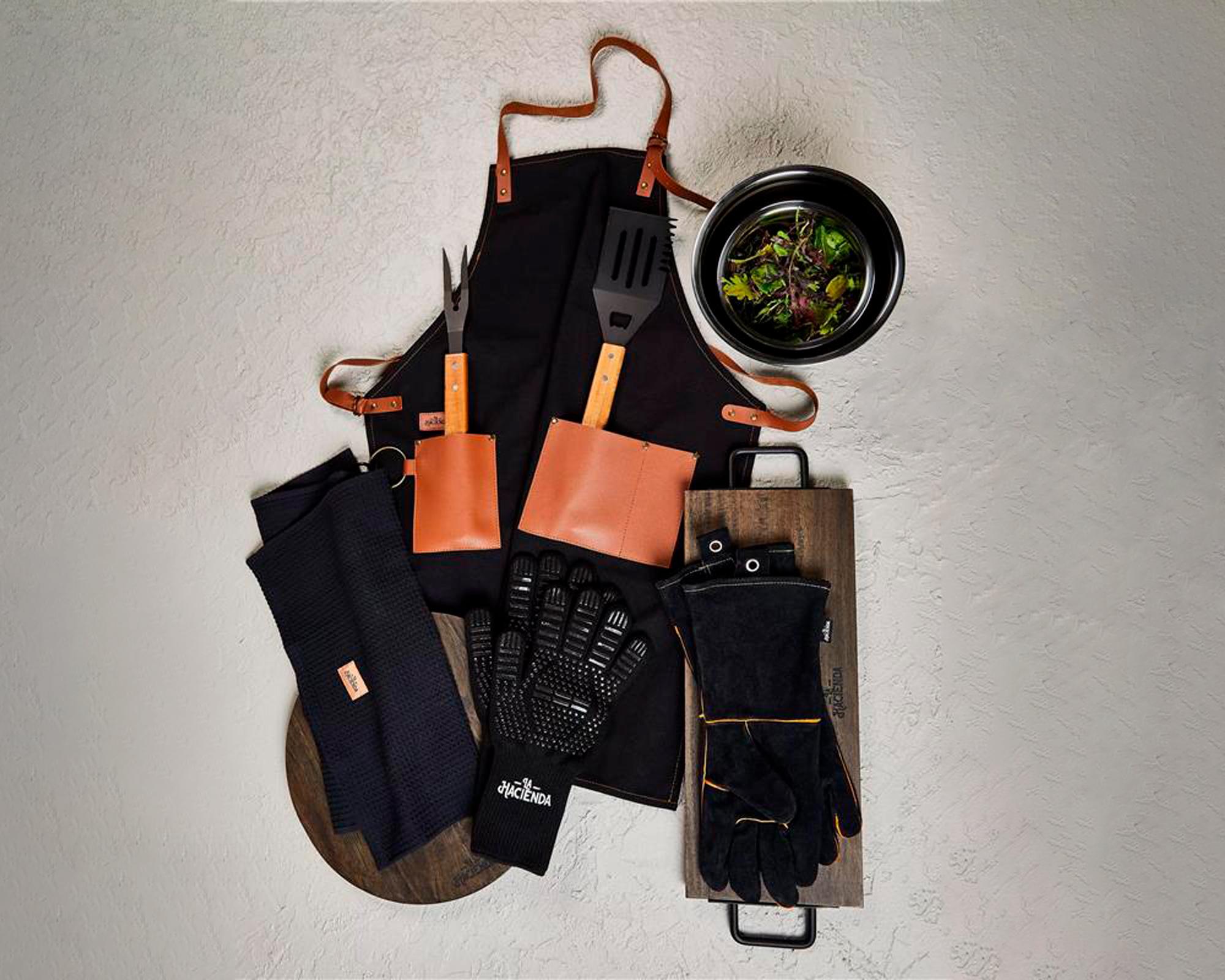 Delantal textil/cuero-3