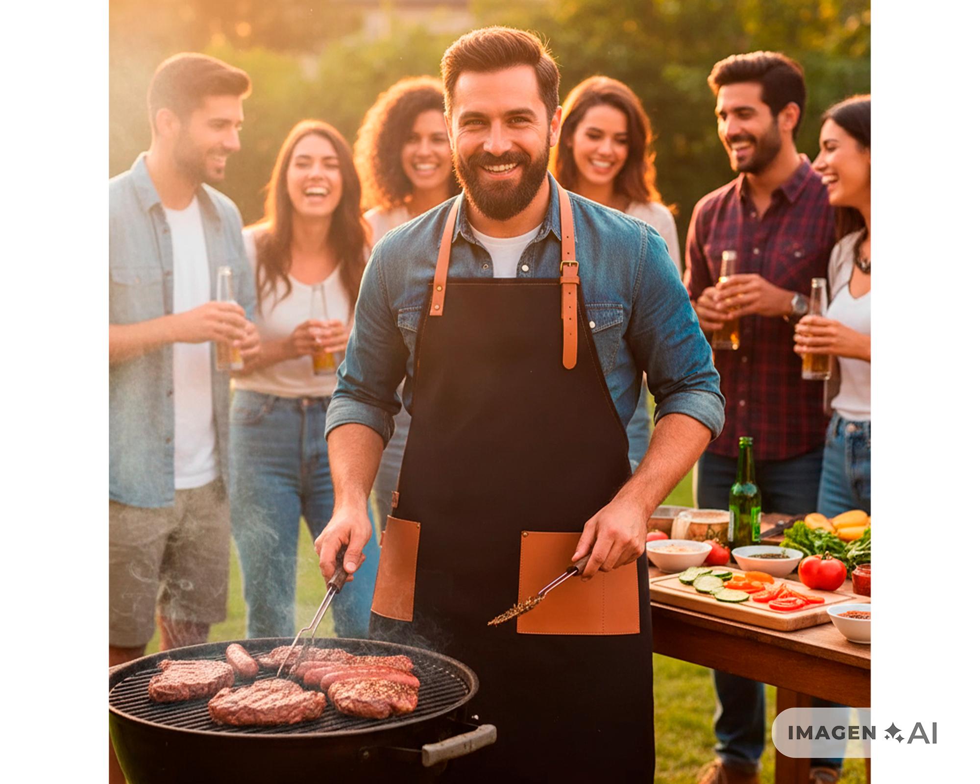 Delantal textil/cuero-4