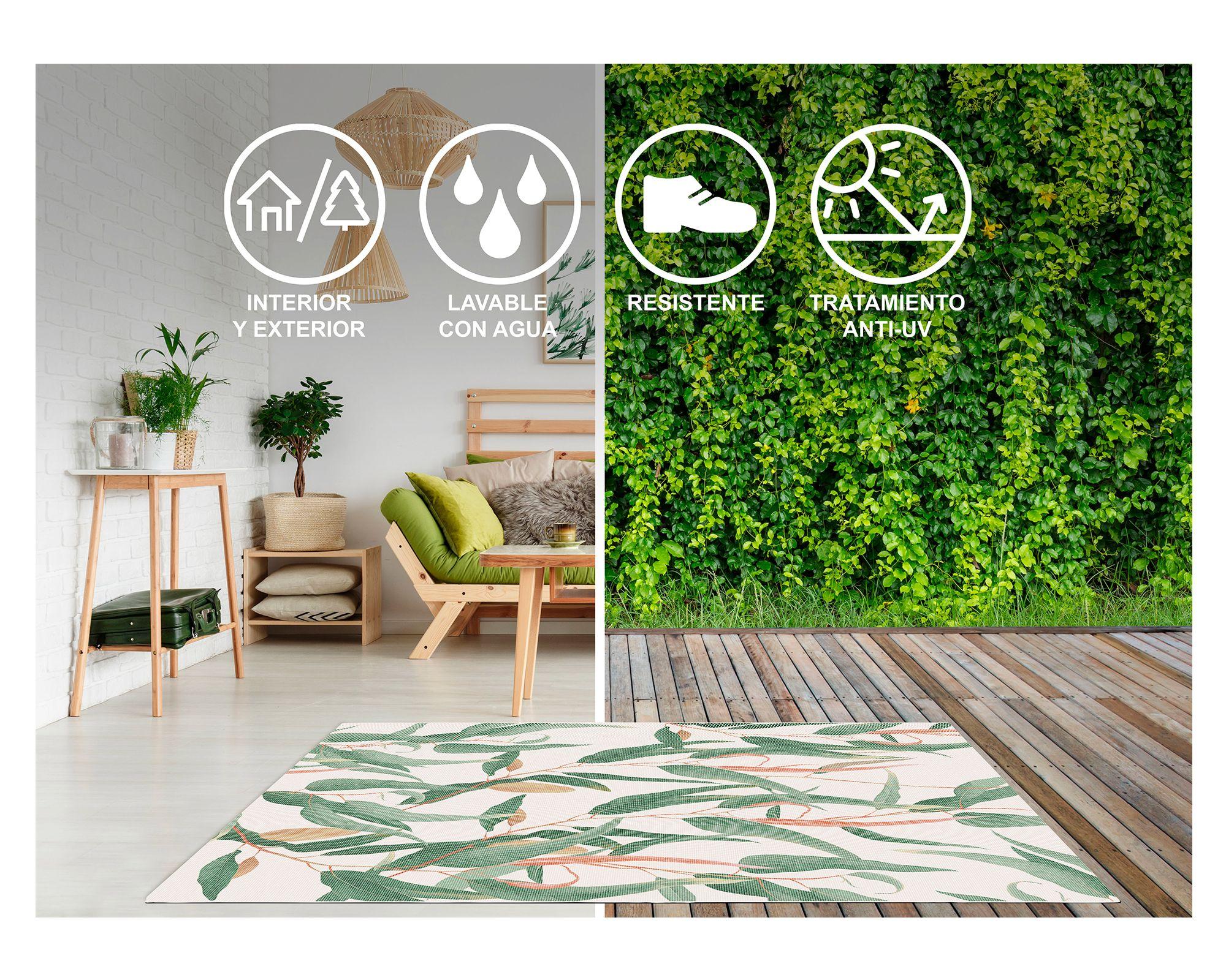 Alfombra Jade leaves polipropileno 120x170 cm-2