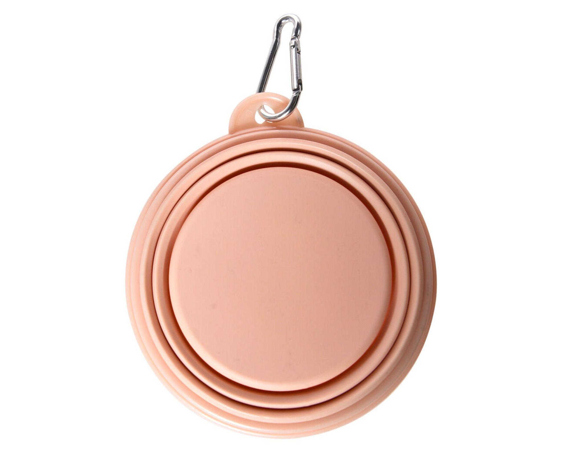 Plato mascota Plegable rosa 450 ml-2