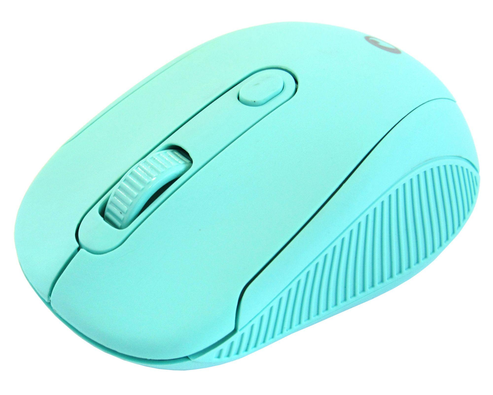 Mouse óptico inalámbrico verde menta-1