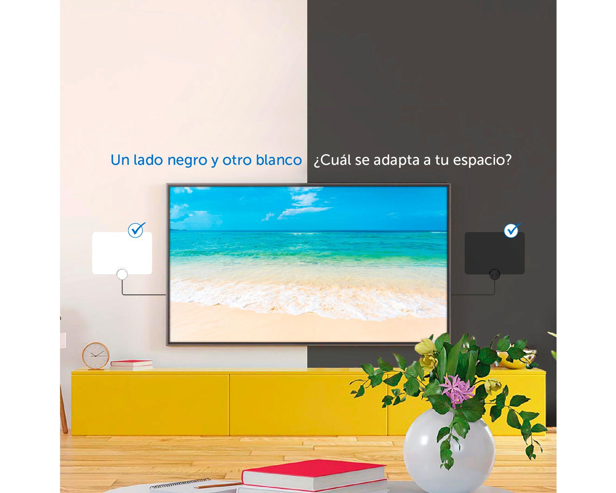 Antena TV digital HDTV Mega Flat negro/blanco-3