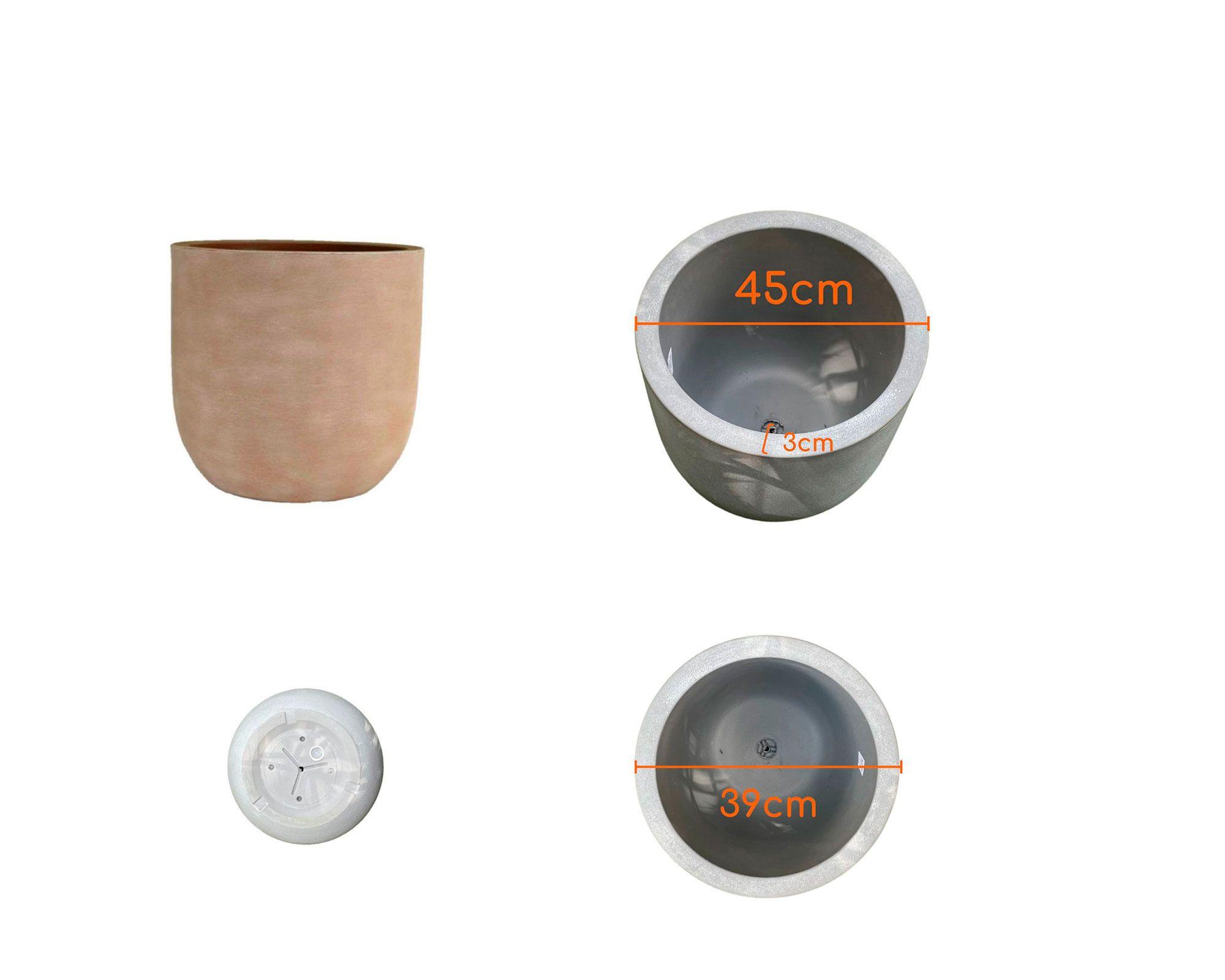 Macetero rotomoldeado 43 cm arena Muna-5