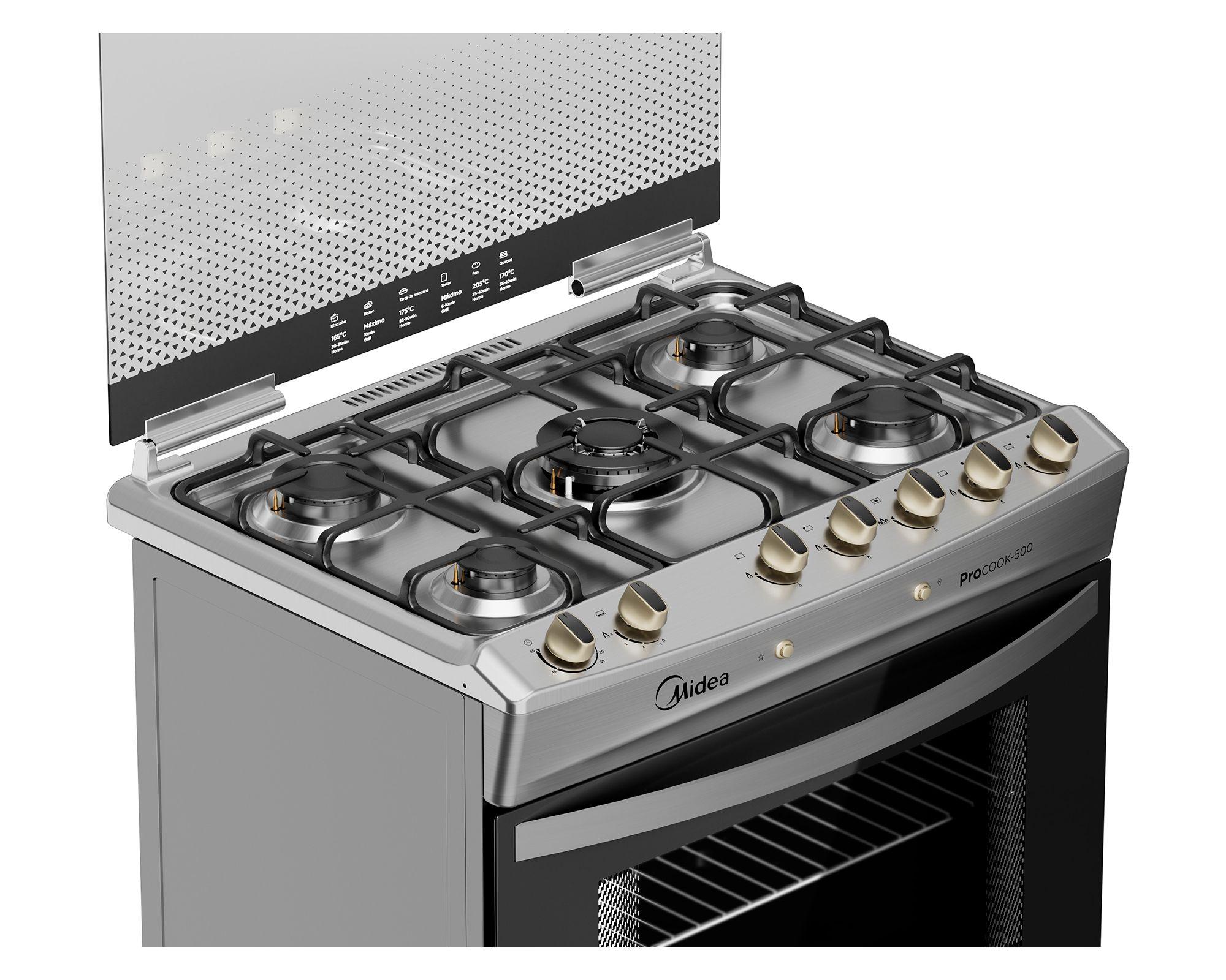 Cocina a gas 5 quemadores MCG-5QPI30NS-5