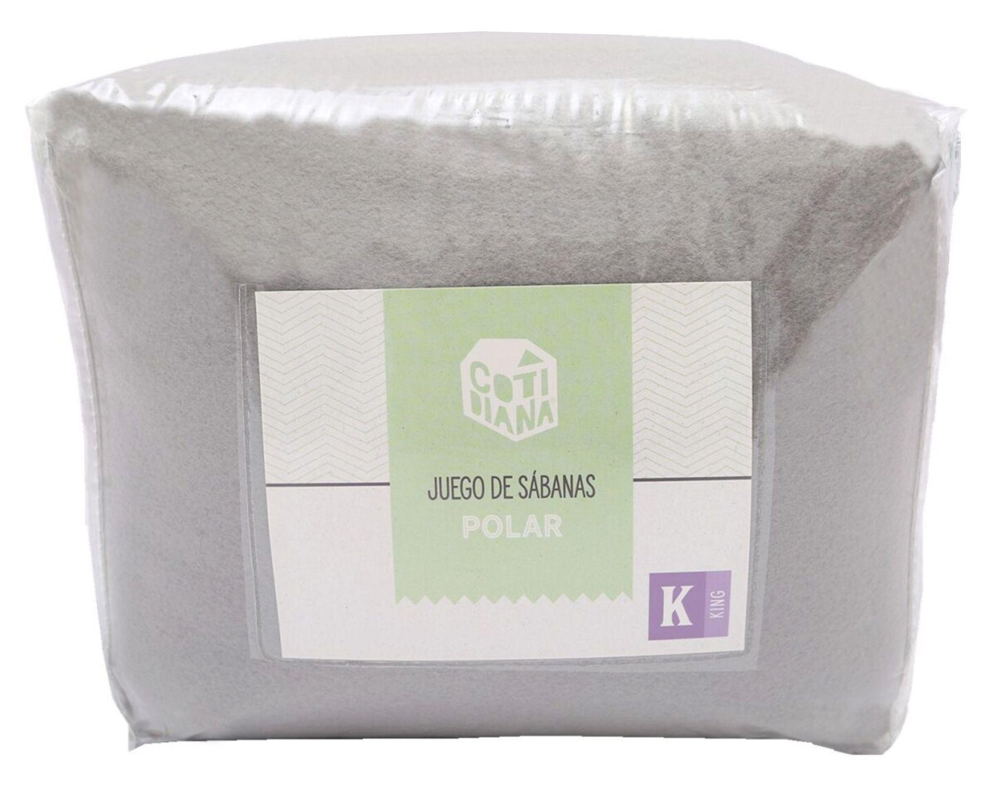 Juego de sábanas polar Lisa gris King-0
