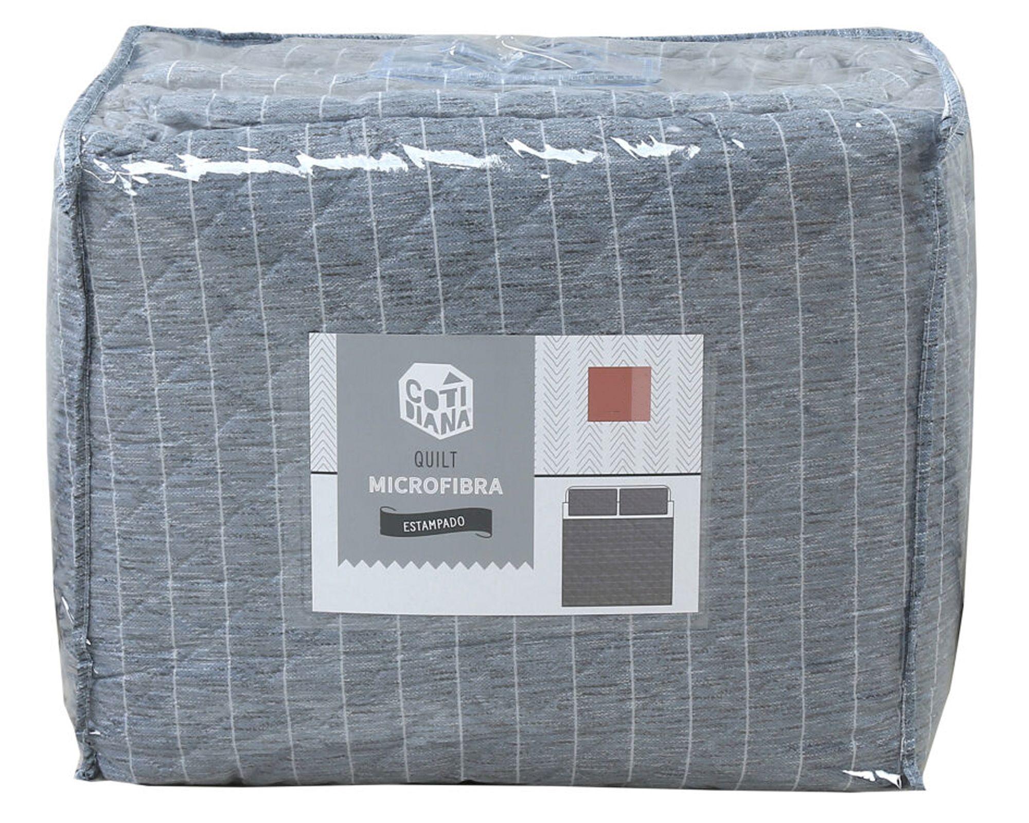 Quilt Rayas gris 1.5 plazas-1