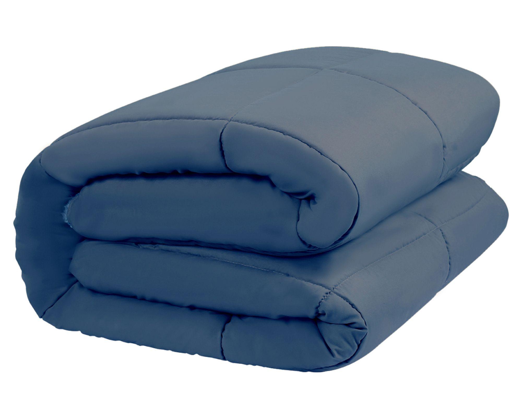 Plumón sherpa Liso azul 2 plazas-1