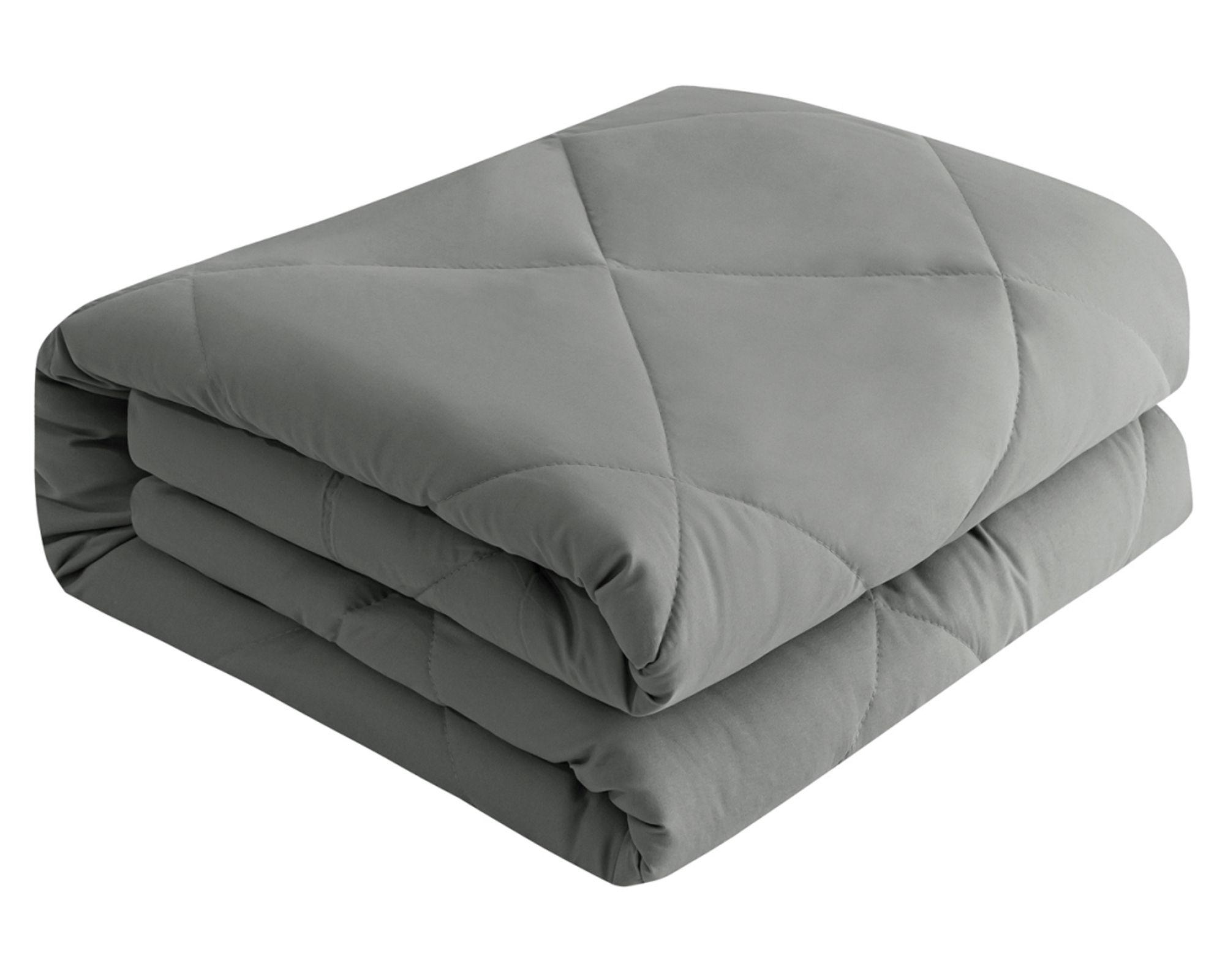 Plumón Liso gris 2 plazas-1