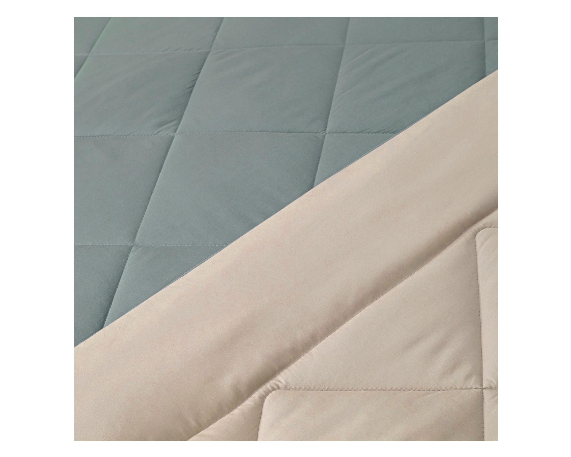 Plumón Liso aqua 2 plazas-2