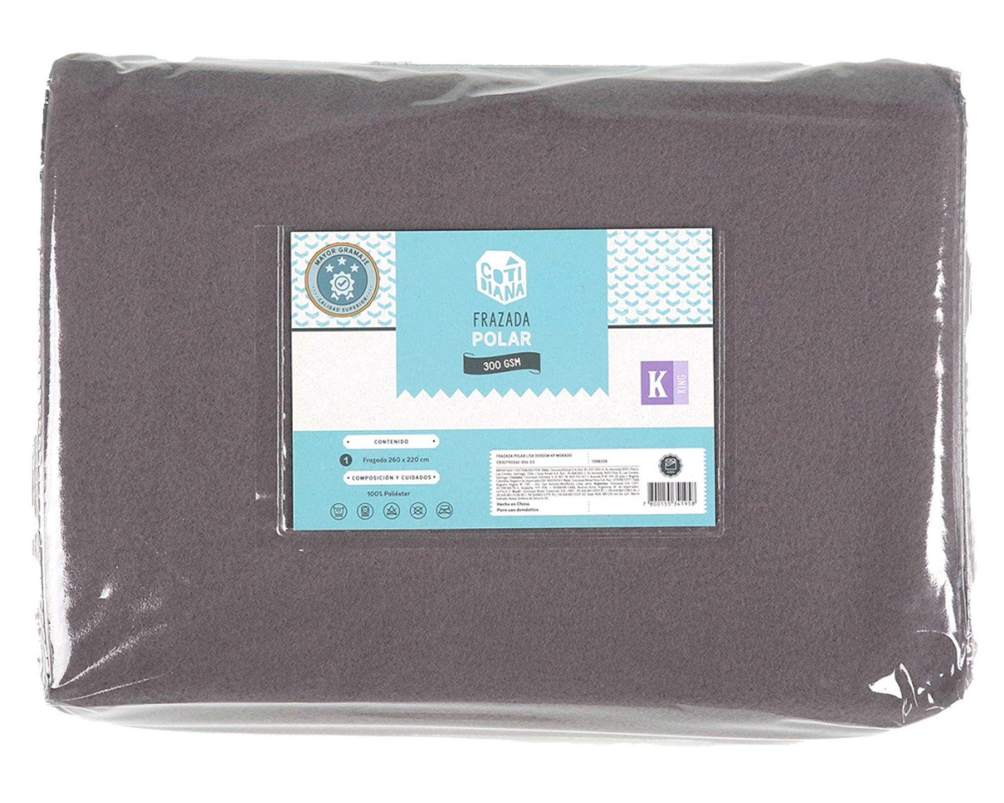 Frazada polar Lisa 300 gsm morado King-2