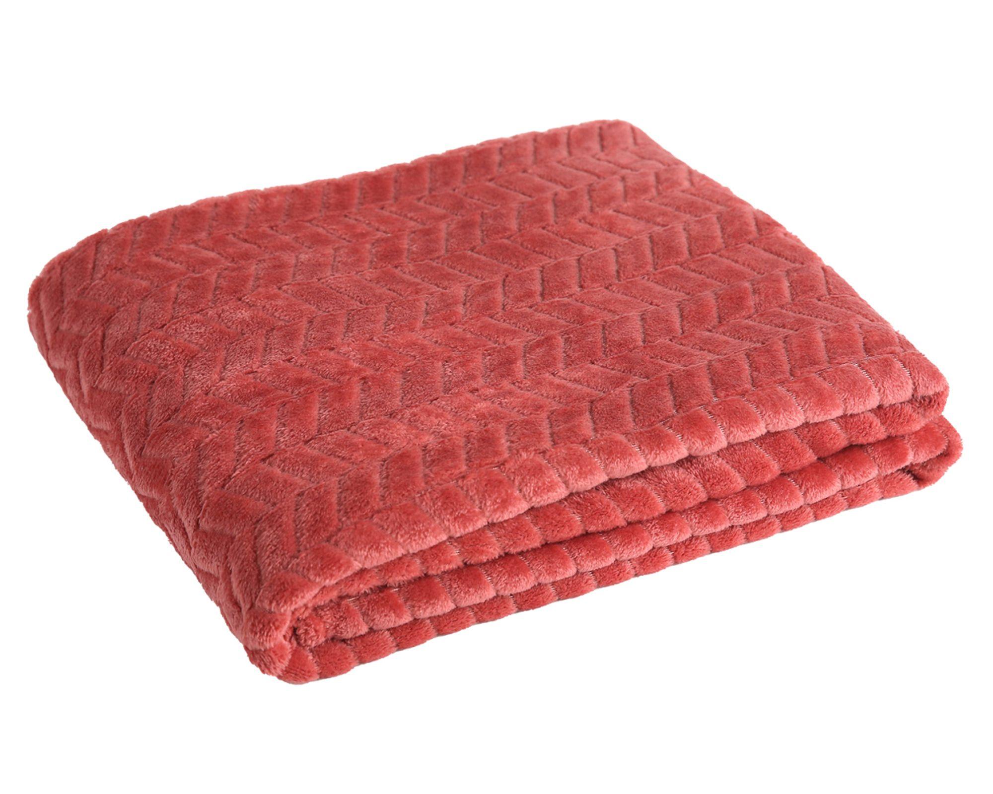 Manta 125x150 cm Jacquar flannel cereza-1