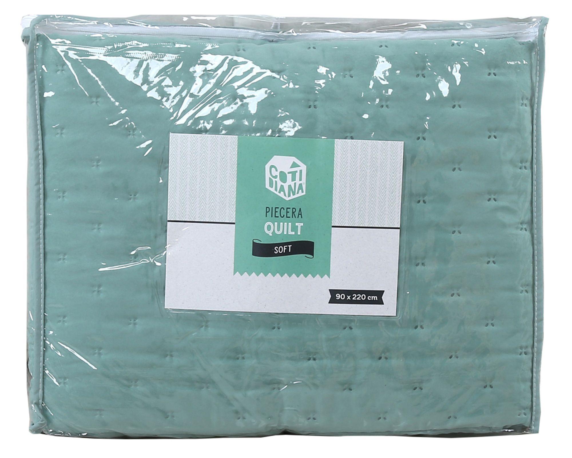 Piecera Quilt verde 90x220 cm-1