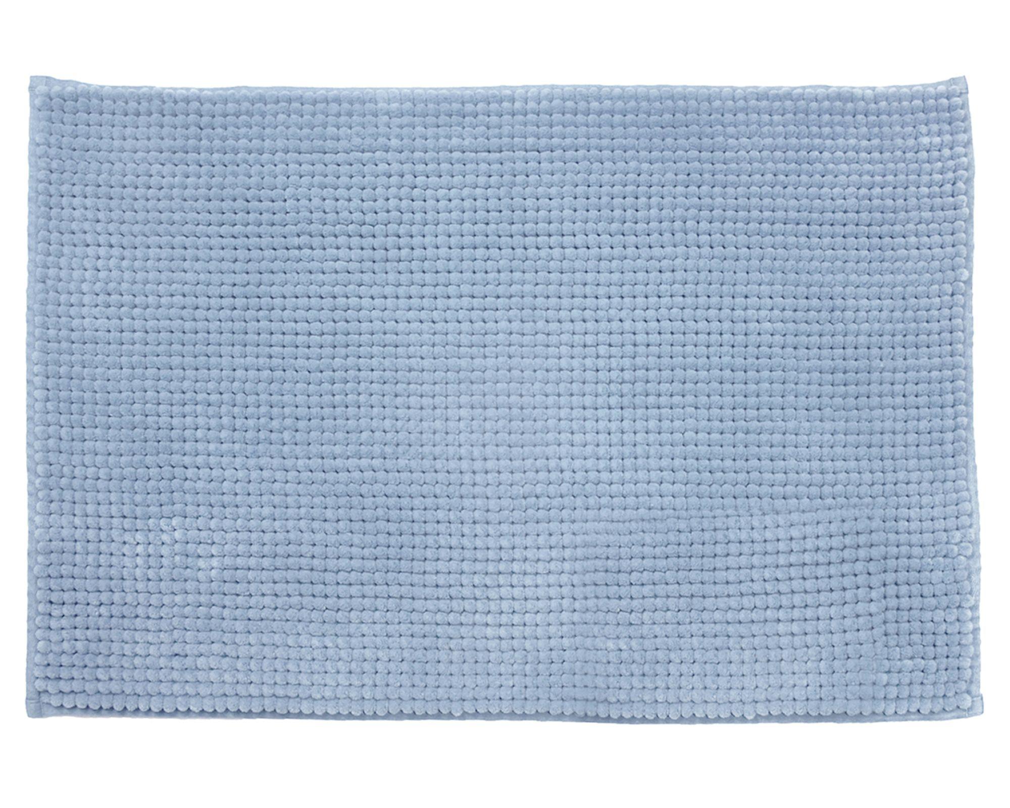 Piso baño Shaggy celeste 50x70 cm-0