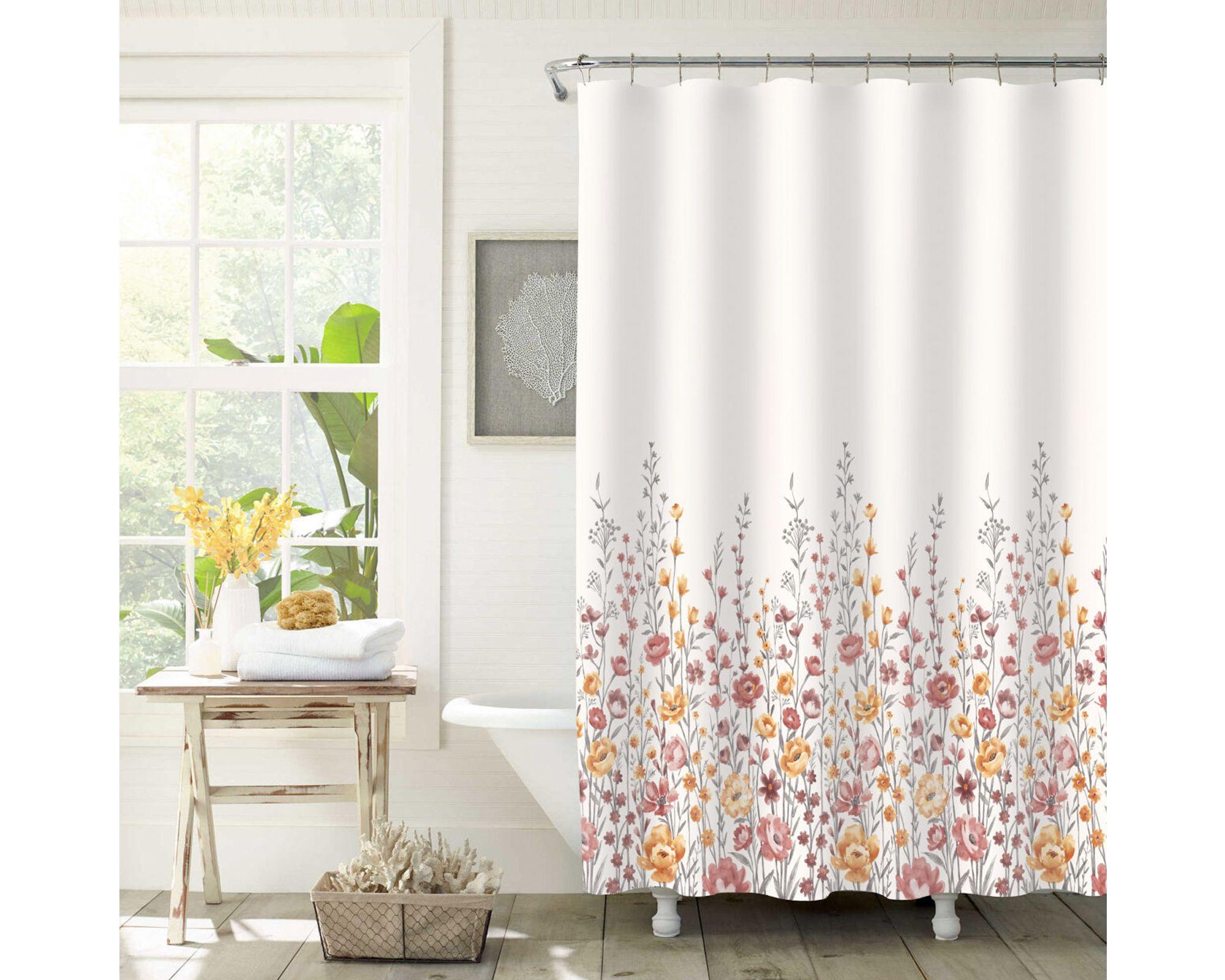 Cortina 180x180 cm + piso baño 40x60 cm Jardín-3