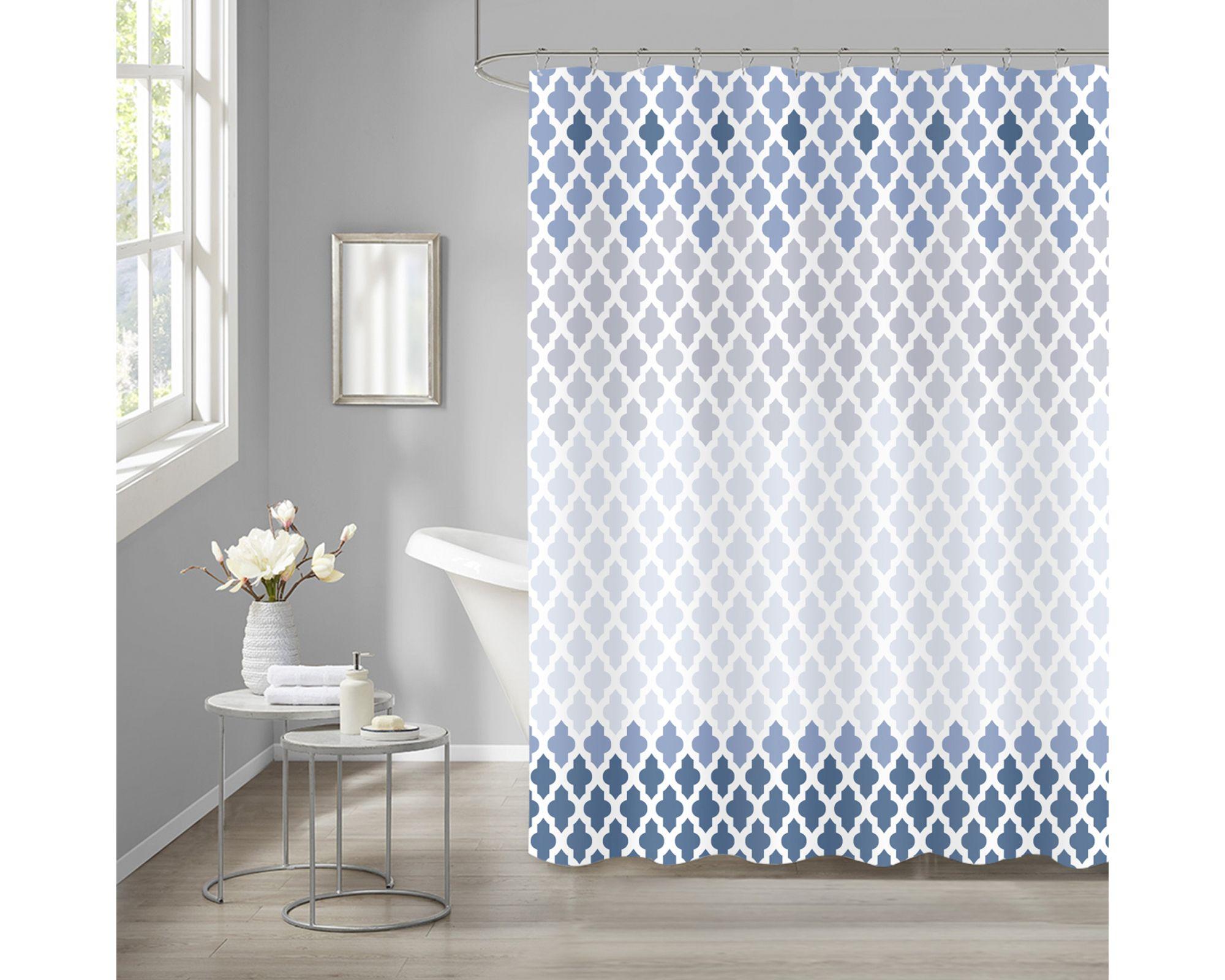Cortina 180x180 cm + piso baño 40x60 cm Rombos-3