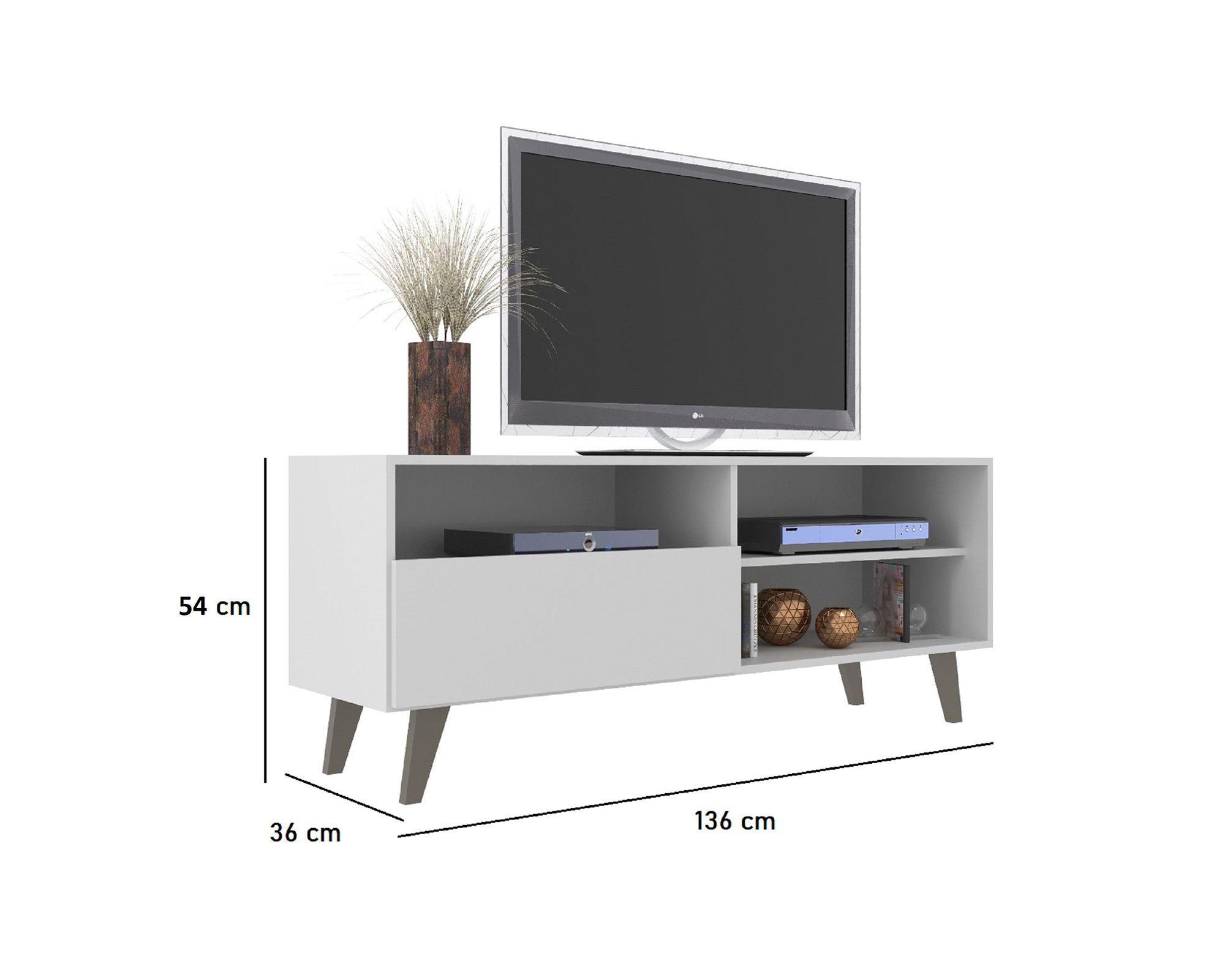 Rack TV 55" Detroit blanco-2