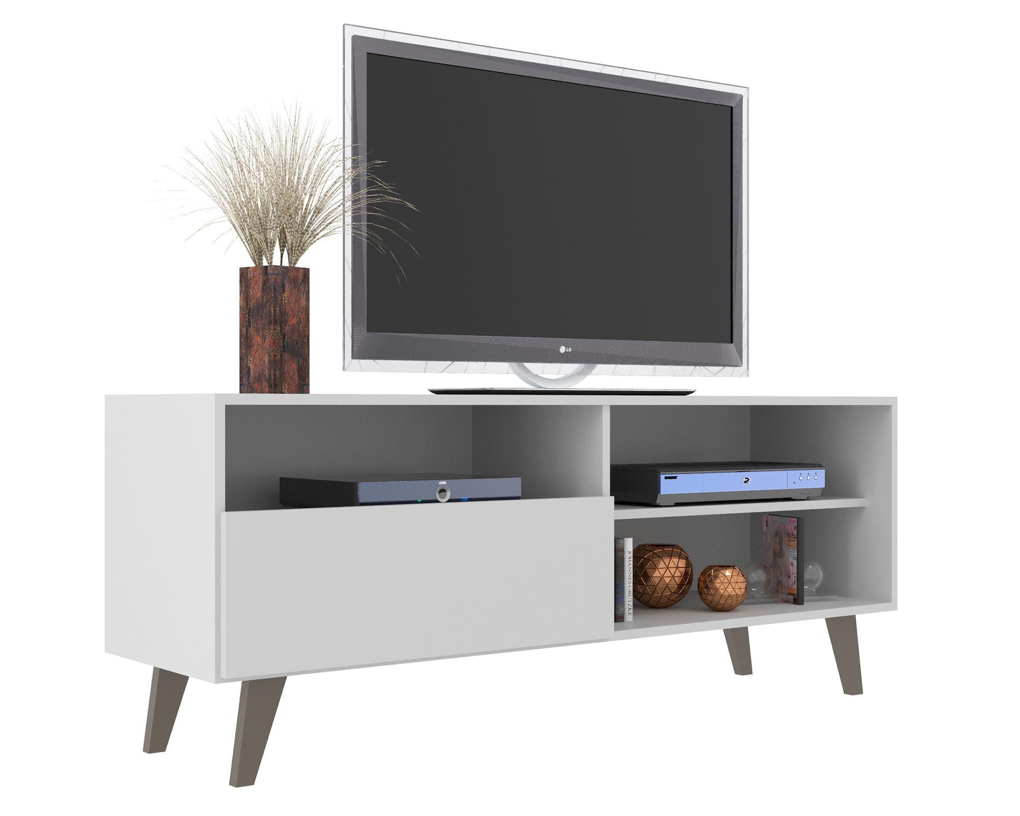 Rack TV 55" Detroit blanco-0