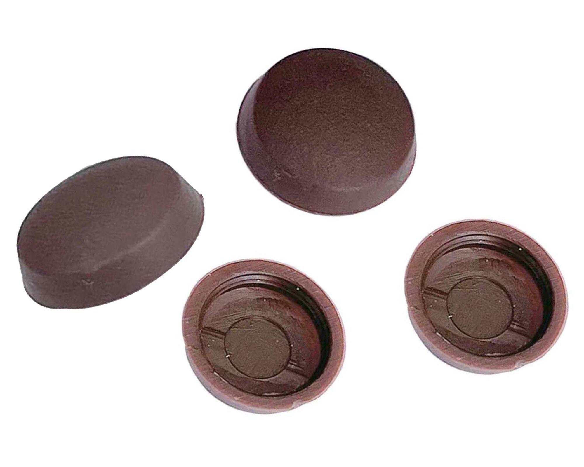 Tapa tornillo PVC 14.5 mm café 4 unidades-0
