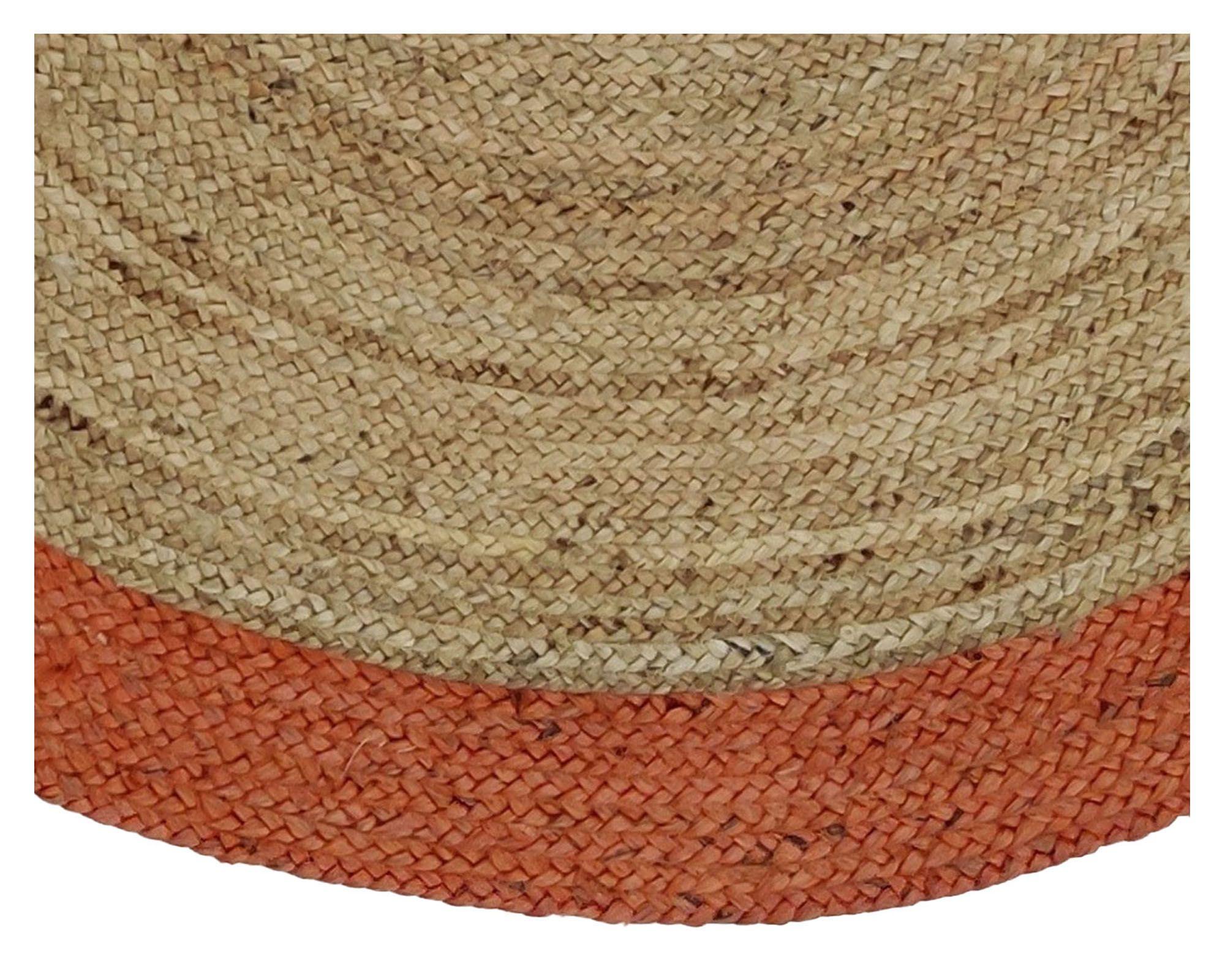 Alfombra redonda 150 cm Cancun naranjo-2