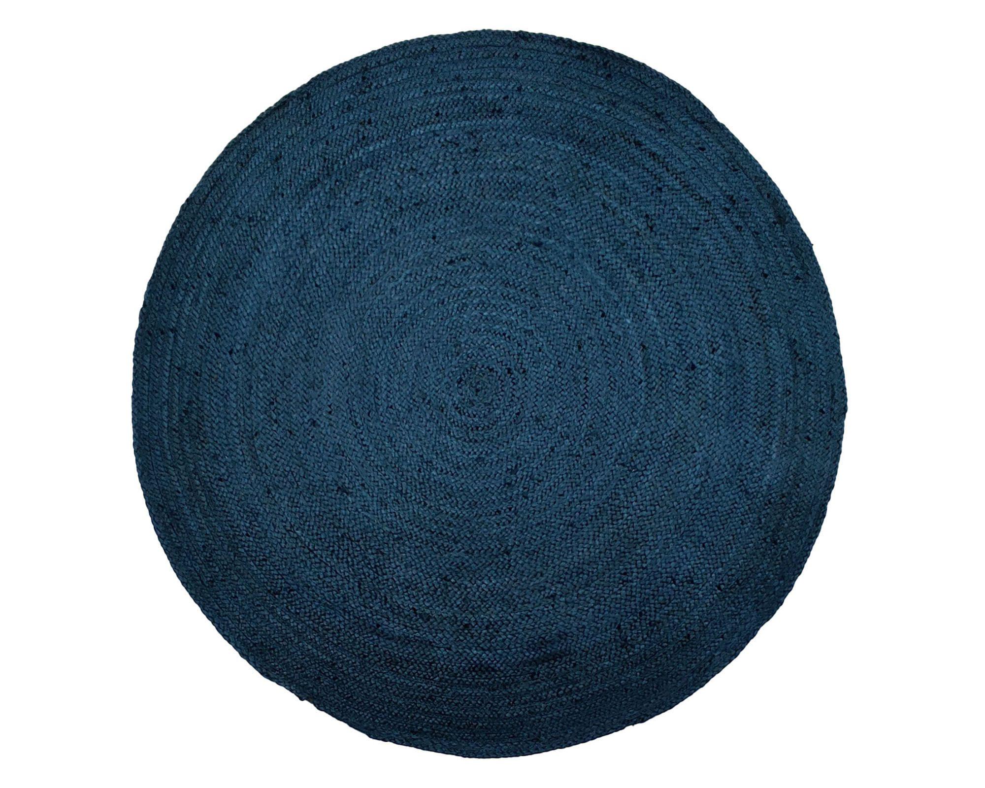 Alfombra redonda 150 cm Maui azul-0