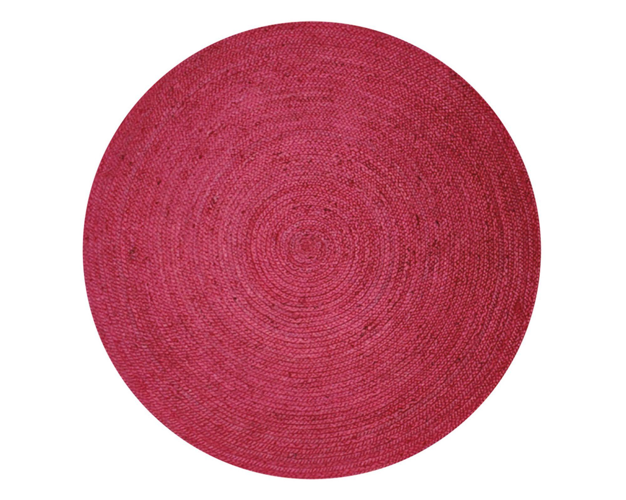 Alfombra redonda 150 cm Maui fucsia-0