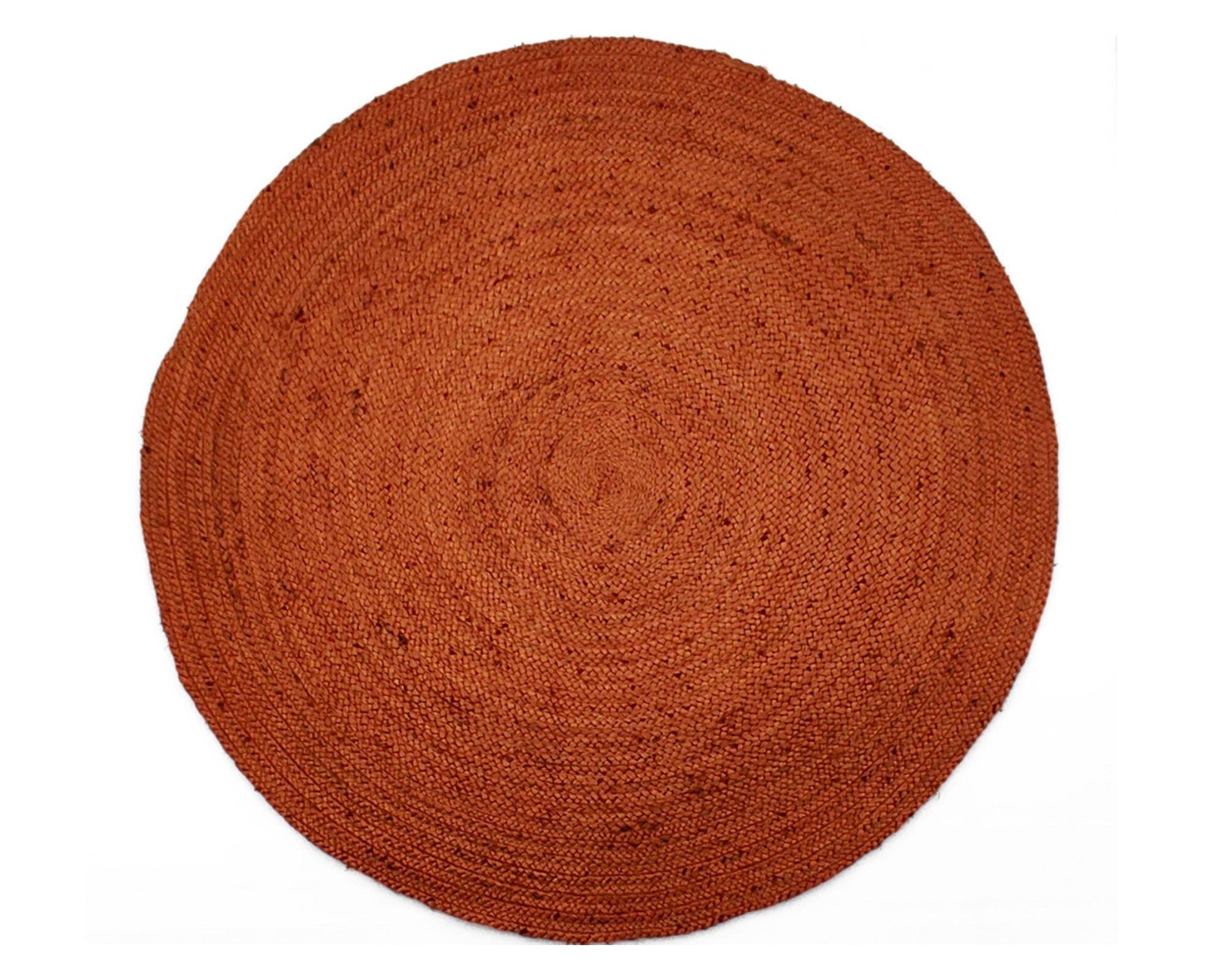 Alfombra redonda 150 cm Maui naranjo-0