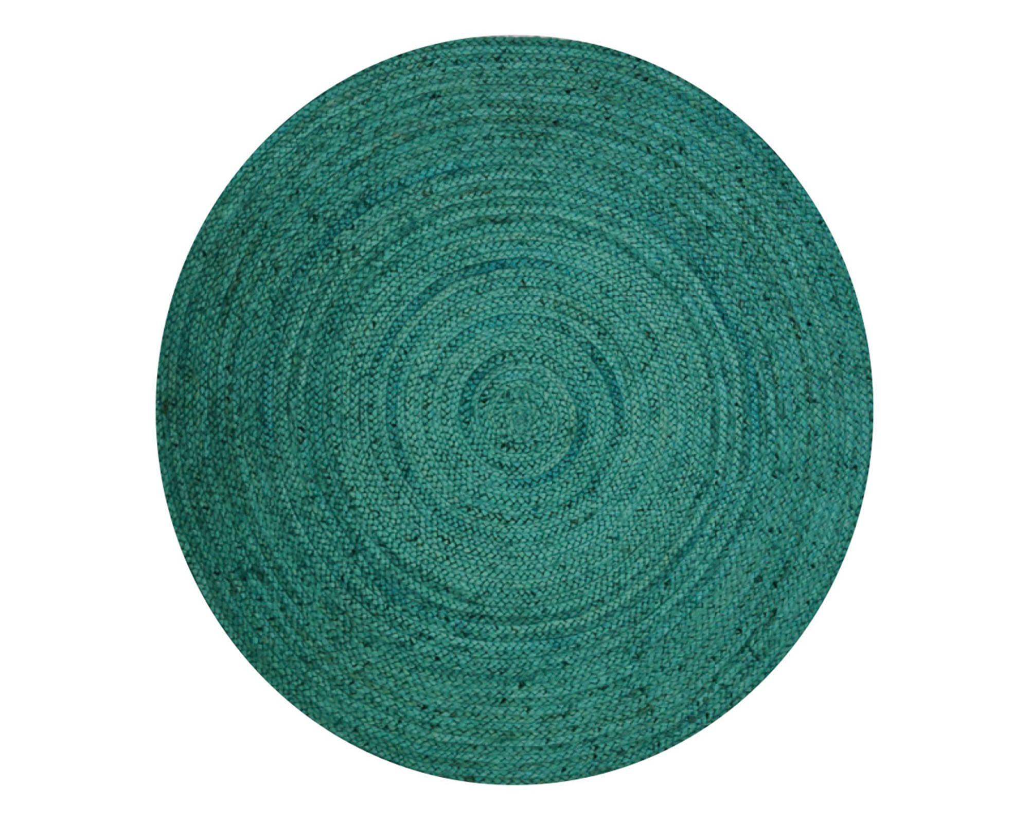 Alfombra redonda 150 cm Maui turquesa-0