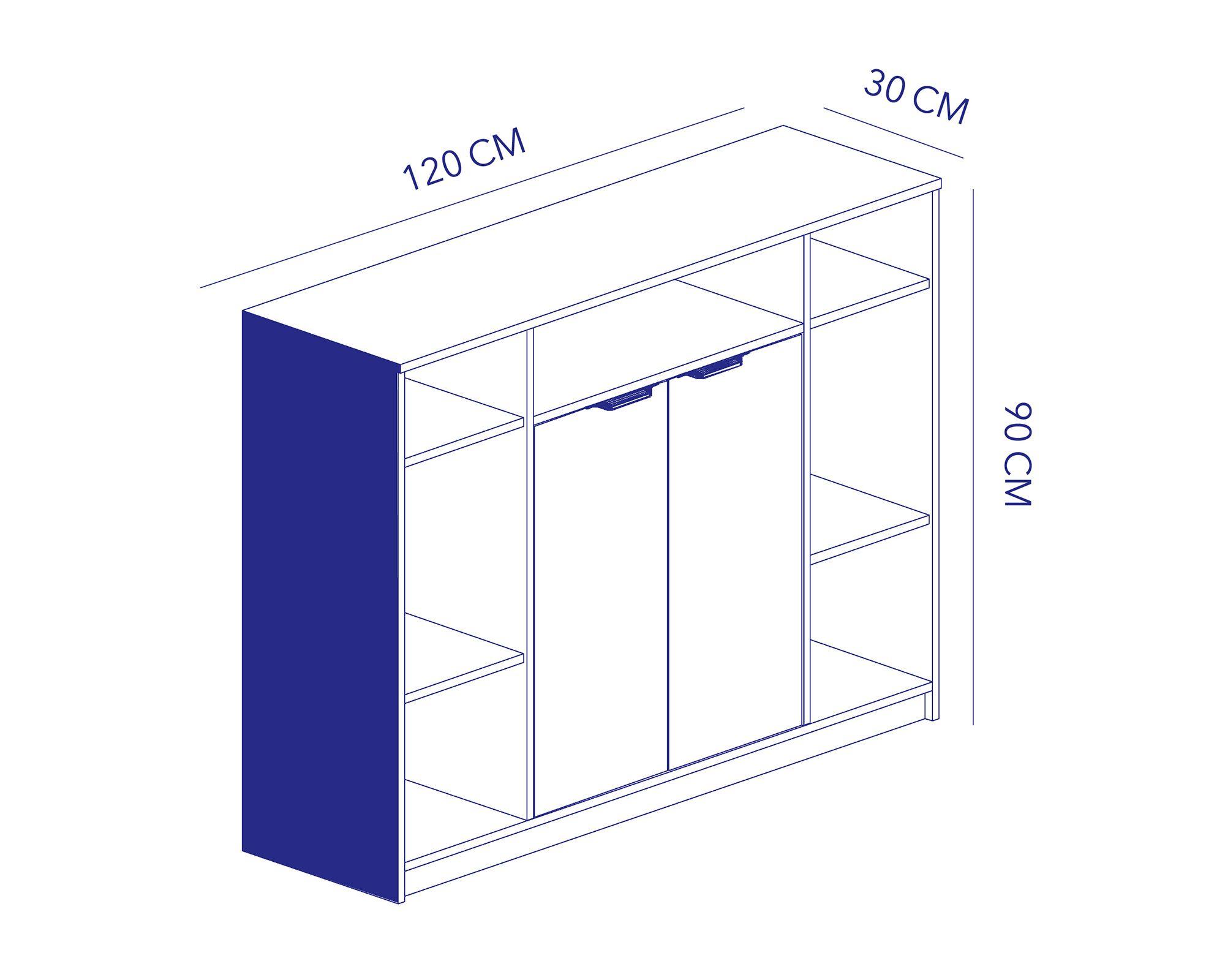 Rack TV 2 puertas 50" Navarra cover roble santana-3