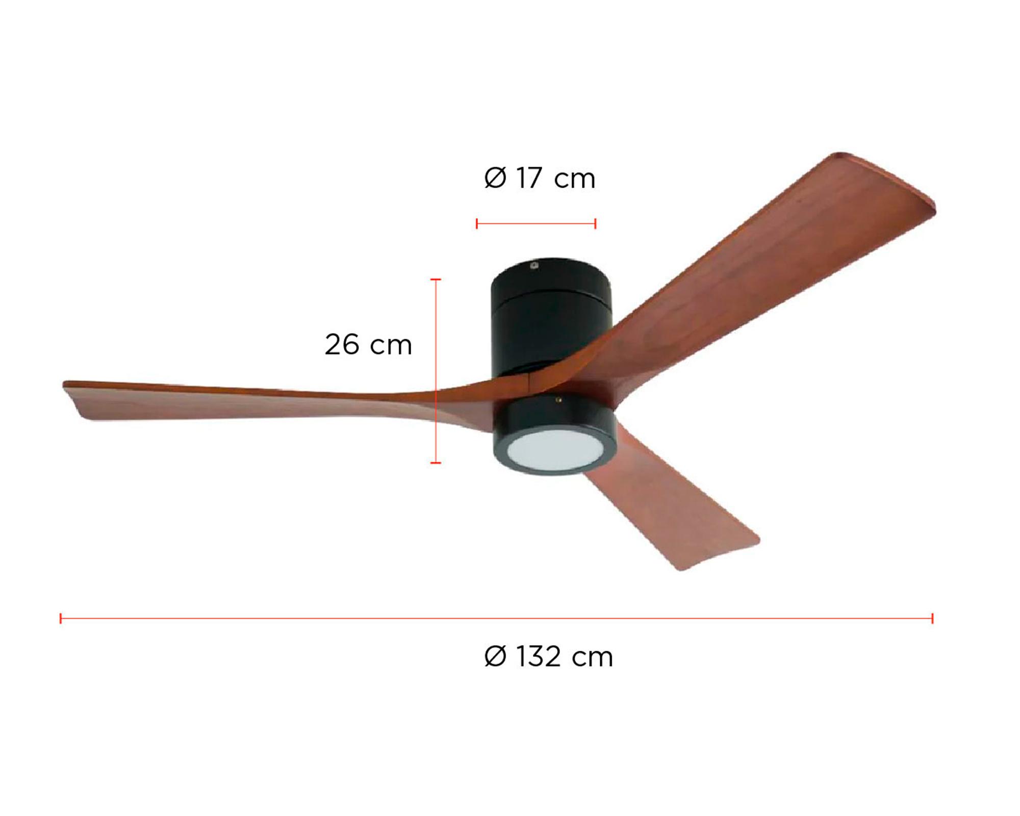 Ventilador de techo Oslo 35 W nogal-4