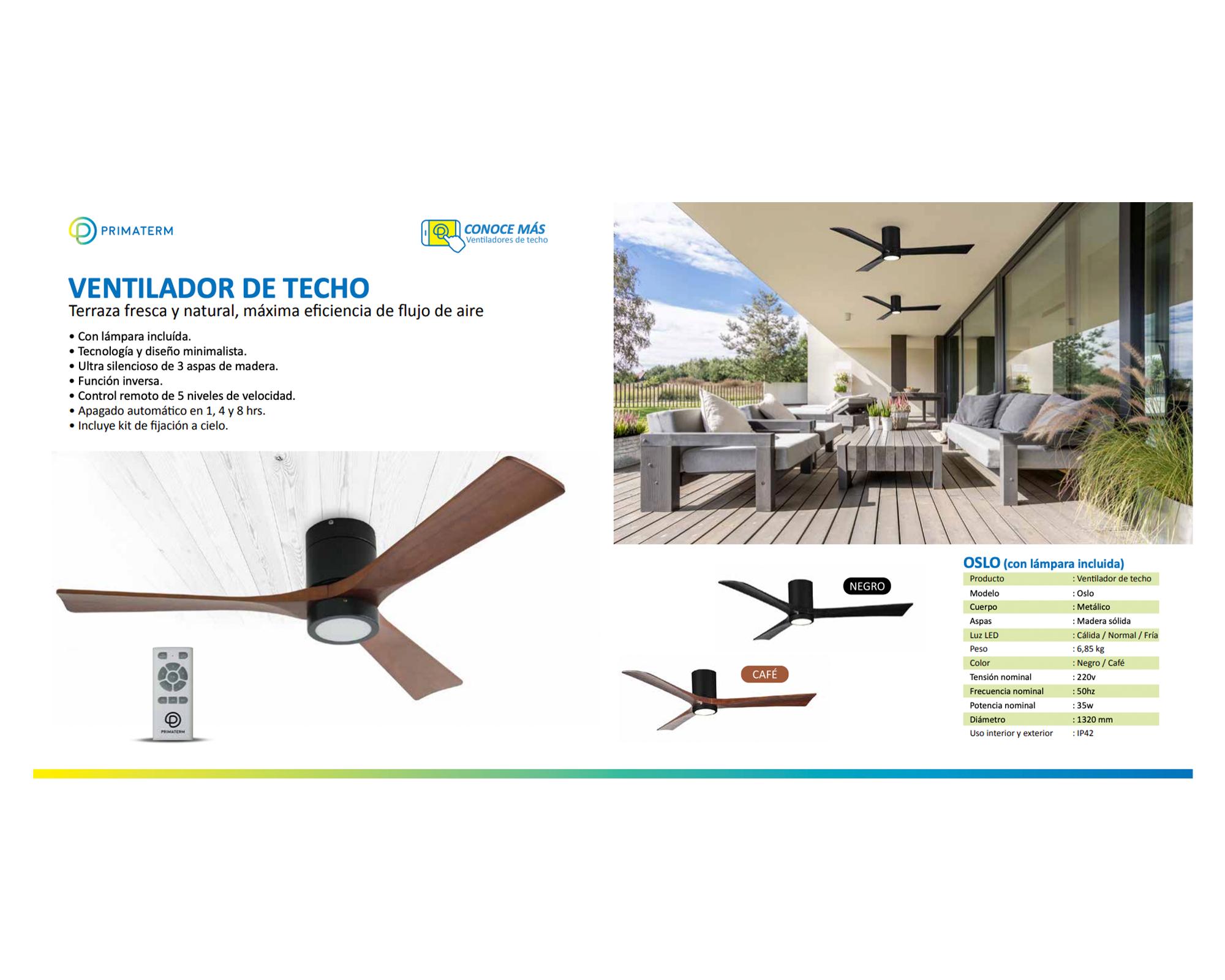 Ventilador de techo Oslo 35 W negro-2