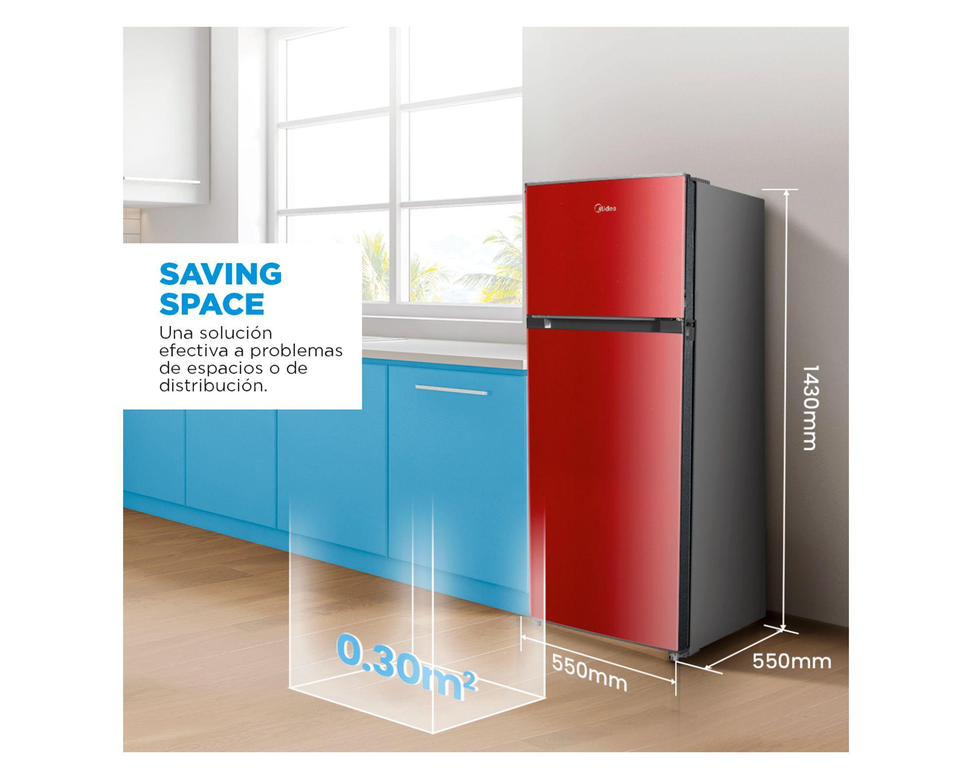 Refrigerador Top Mount frío directo 207 litros rojo-4