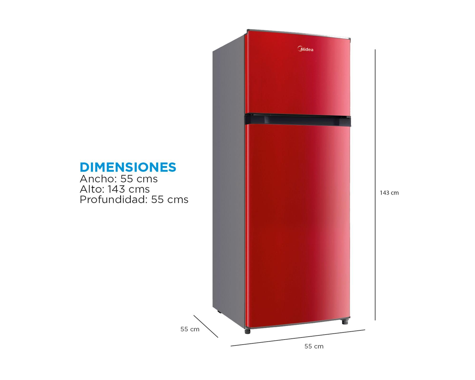 Refrigerador Top Mount frío directo 207 litros rojo-5
