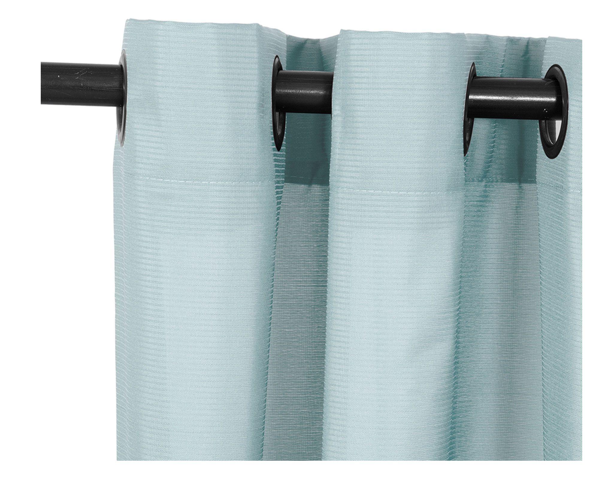 Set cortina Pucón texturada 140x220 cm menta-3