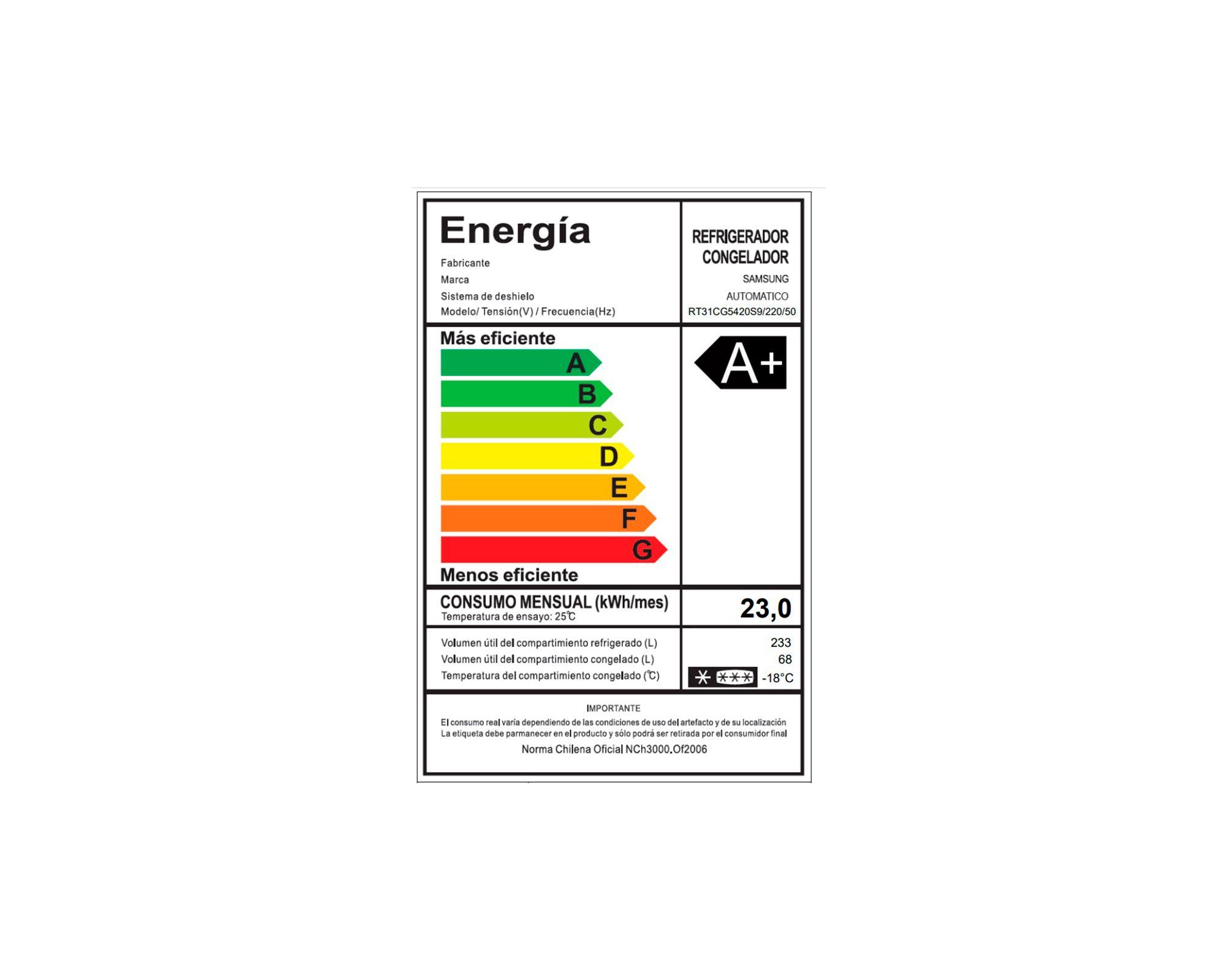 Refrigerador Top Mount No Frost 301 litros RT31CG5420S9ZS acero inoxidable refinado-7