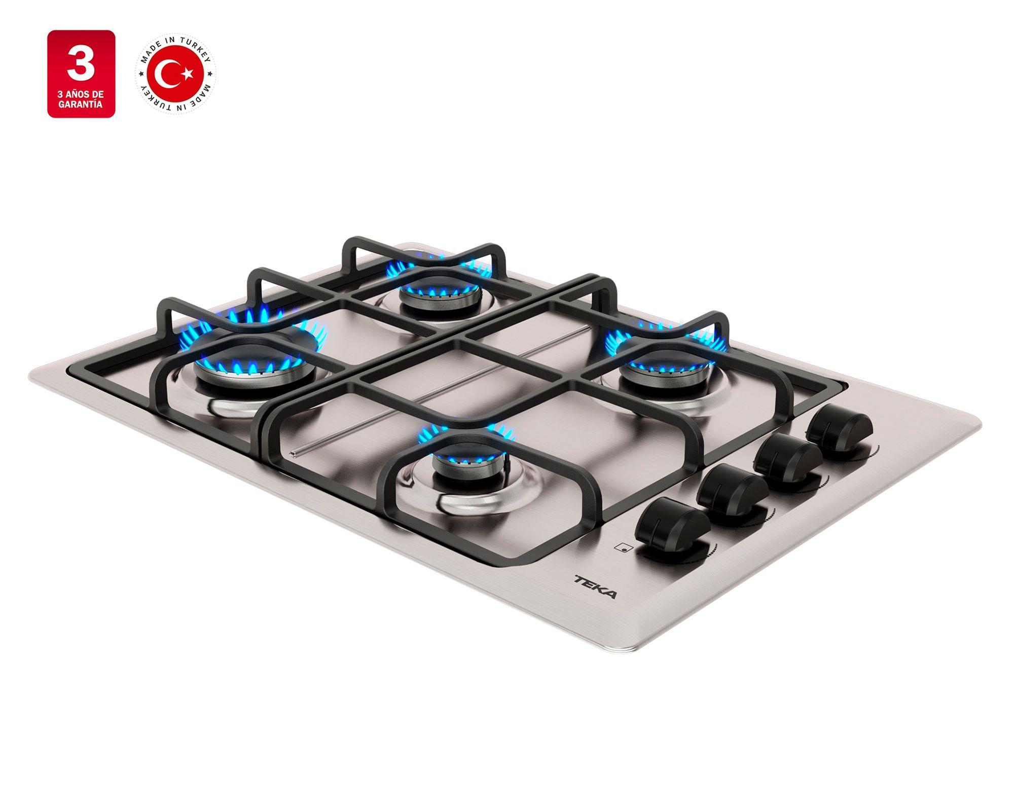 Encimera a gas 4 quemadores HLX540 KBB0C IX inox-1