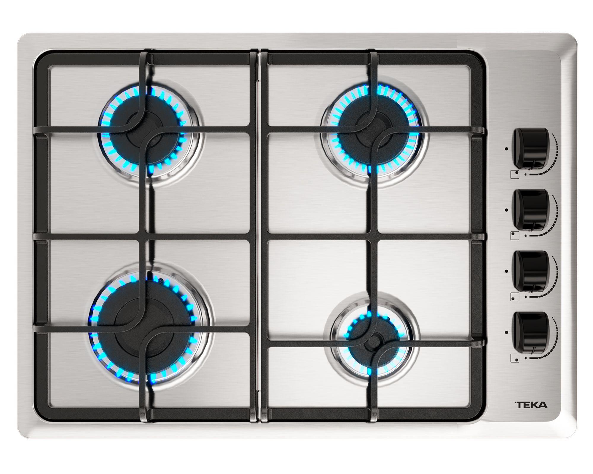 Encimera a gas 4 quemadores HLX540 KBB0C IX inox-0