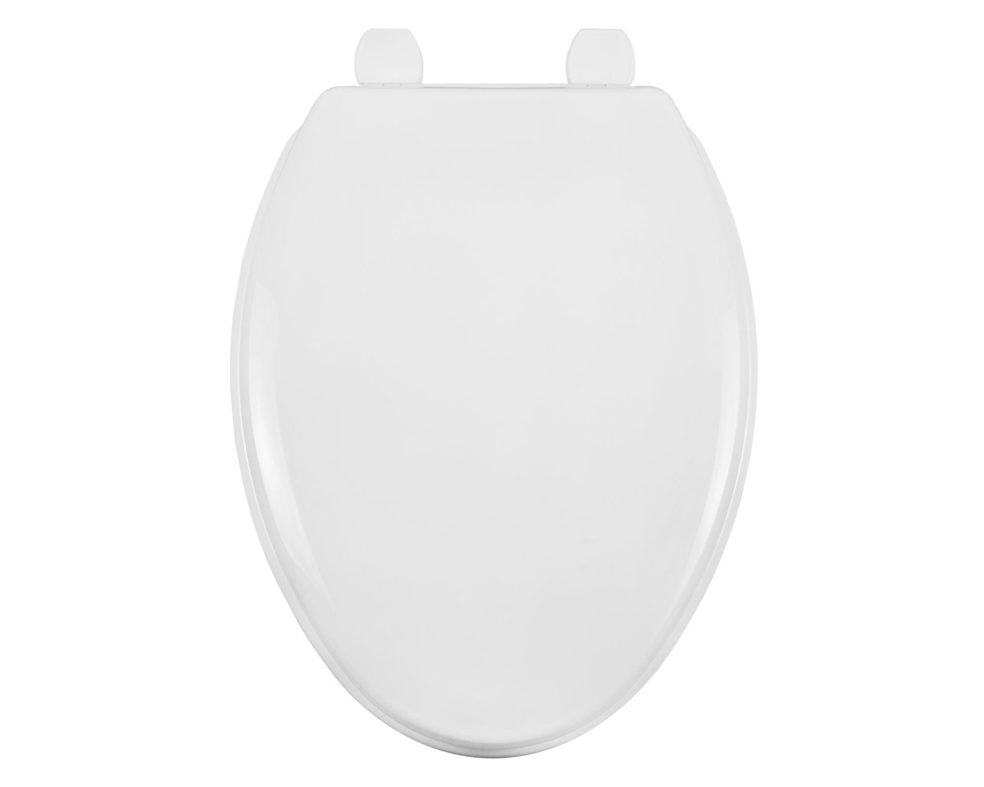 Asiento WC elongado cierre normal blanco-0