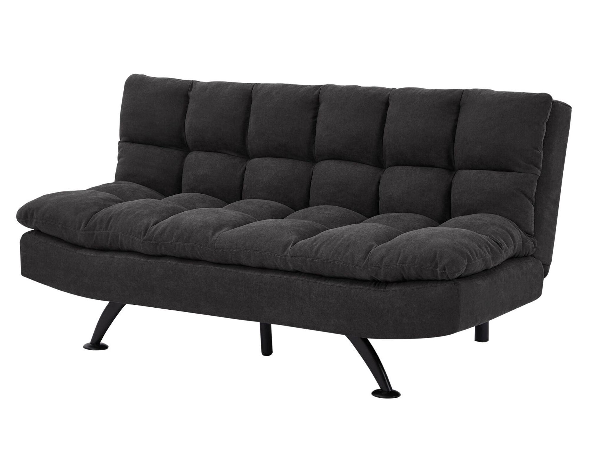 Futón Lorenzo negro 88x181x96 cm-1