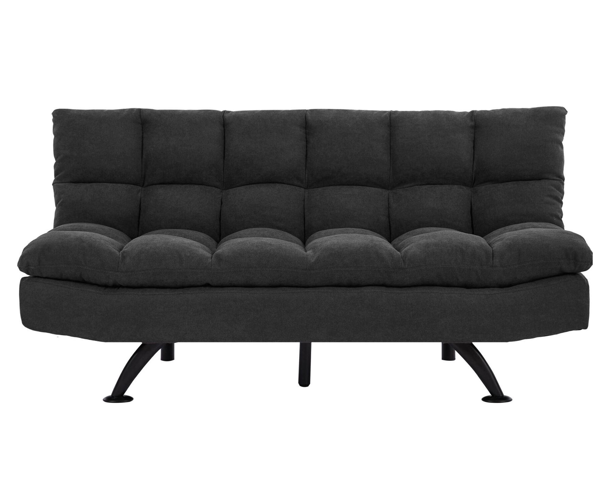Futón Lorenzo negro 88x181x96 cm-0
