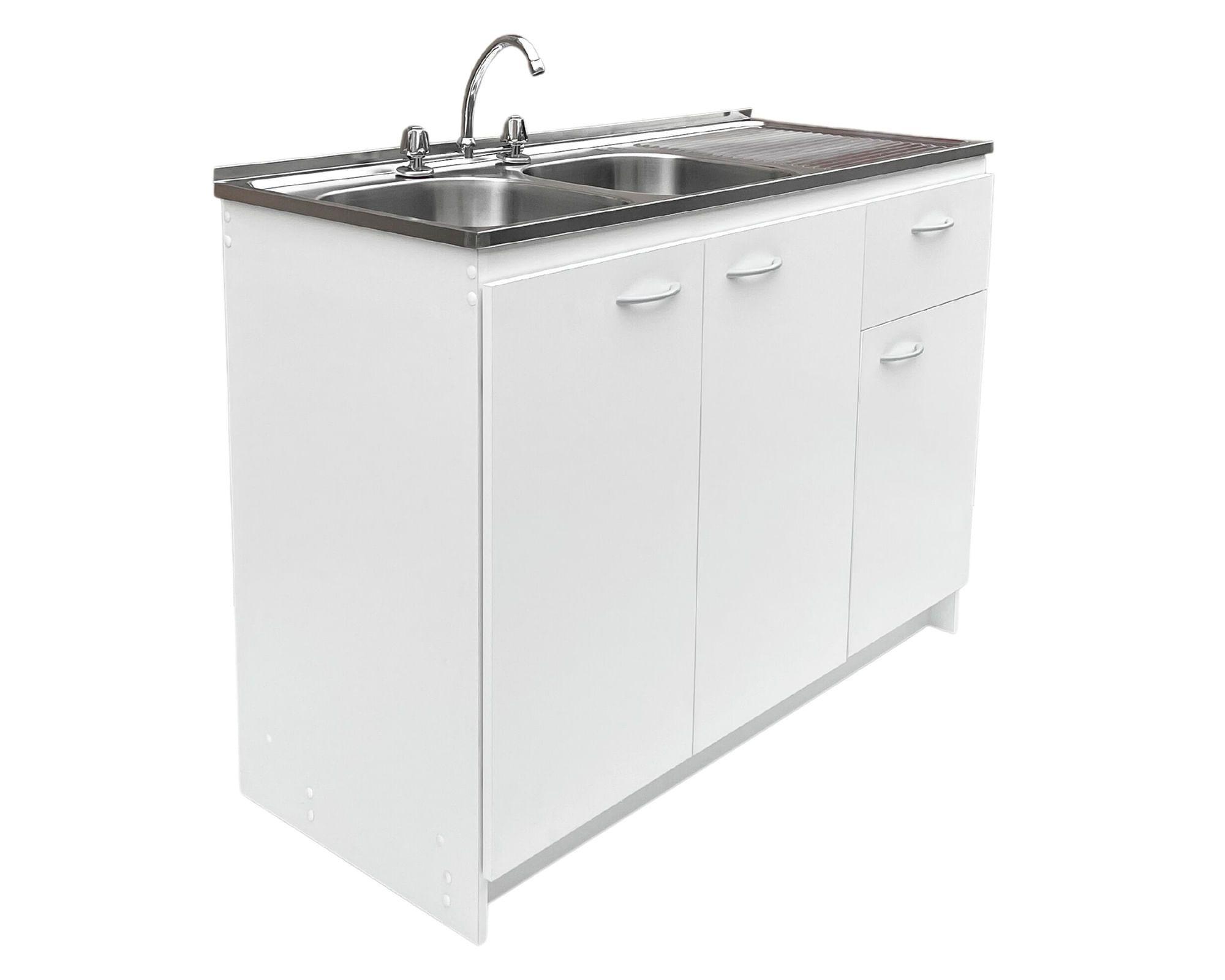 Kit mueble lavaplatos 120x49 cm derecho blanco-1