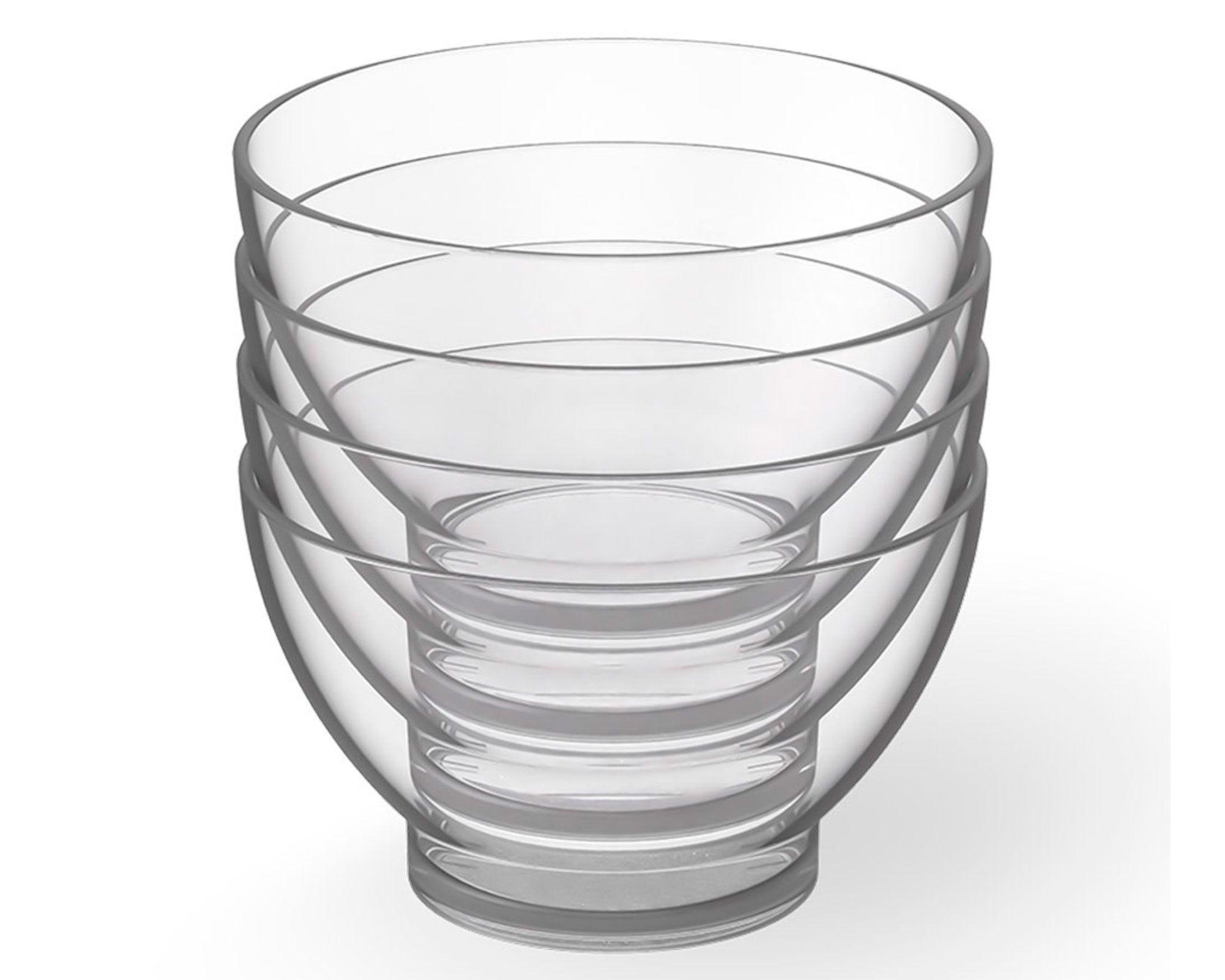 Set 4 bowls plástico 750 ml transparente-0