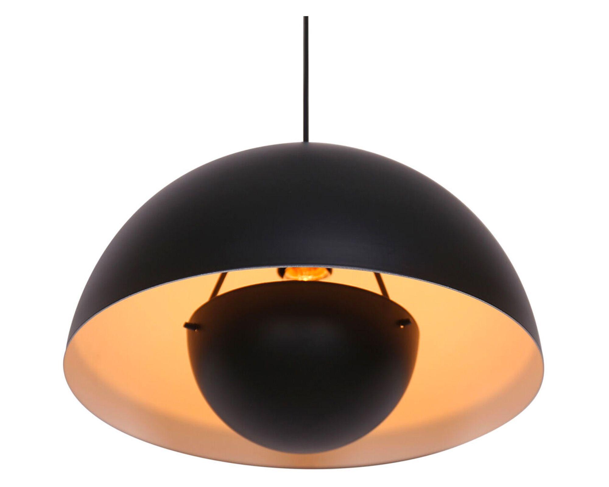 Lámpara colgar Mush negro E27 1L-2