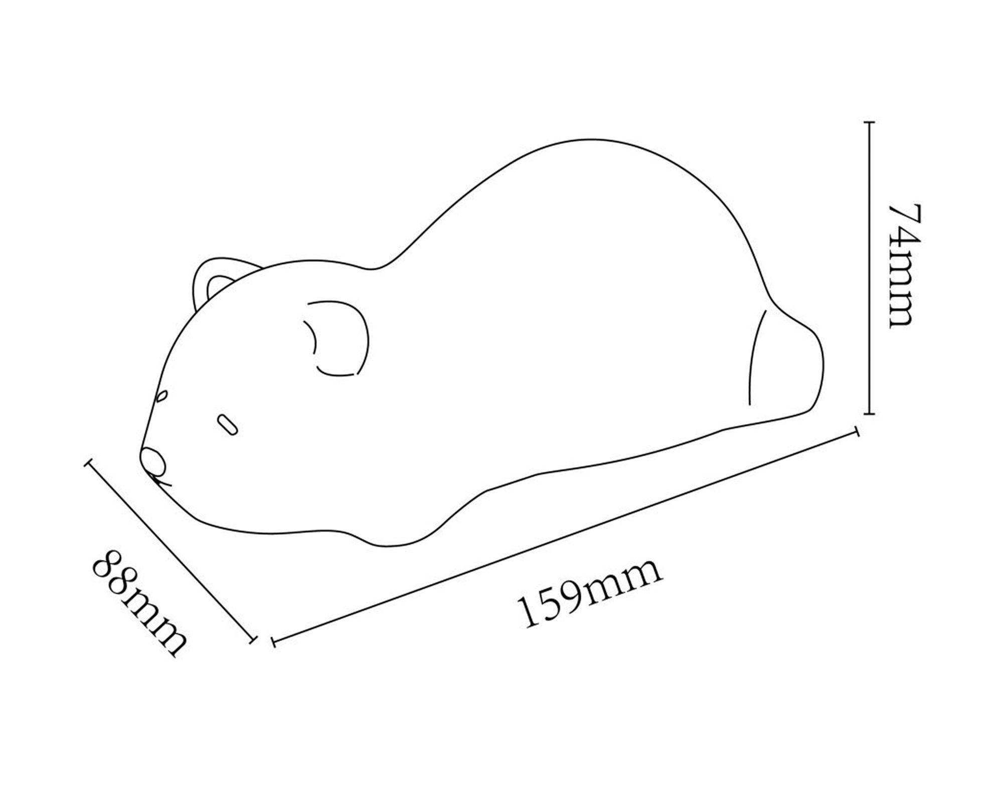 Lámpara infantil LED USB Sleeping bear luz cálida-3