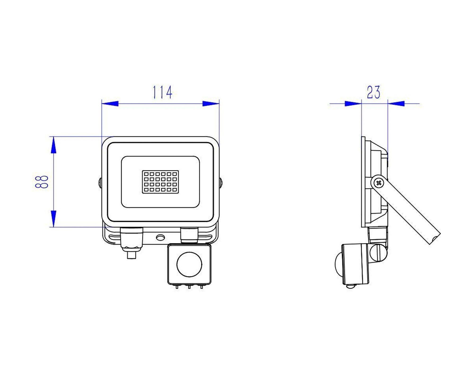 Proyector LED con sensor 20W luz fría-3