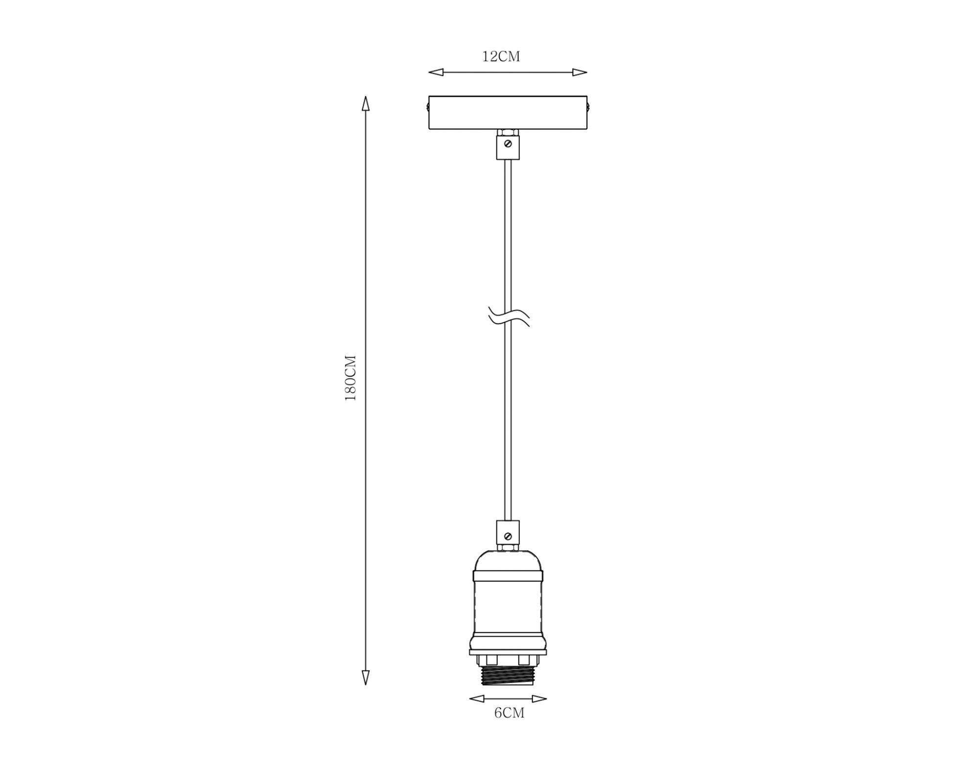 Lámpara colgar Base dorado E27 1L-3