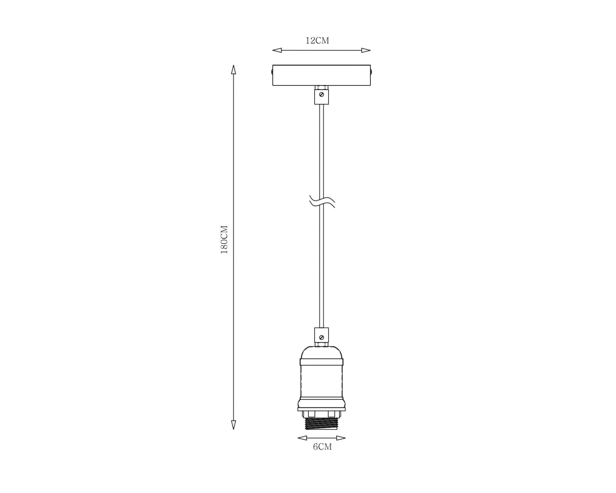 Lámpara colgar Base silver E27 1L-8